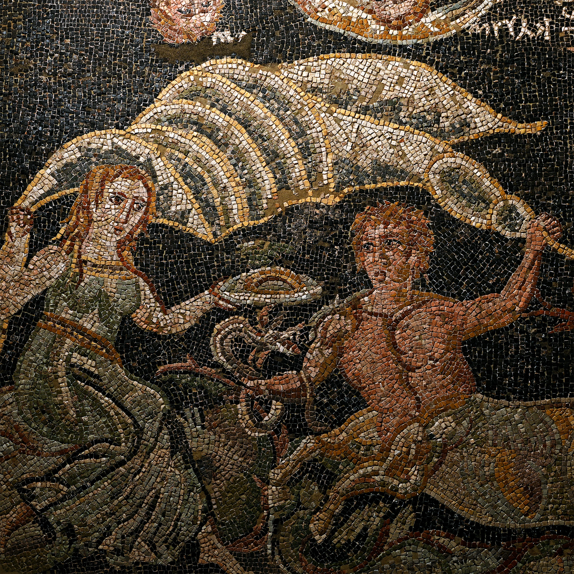 Roman Mosaic Depicting Nereids and Tritons