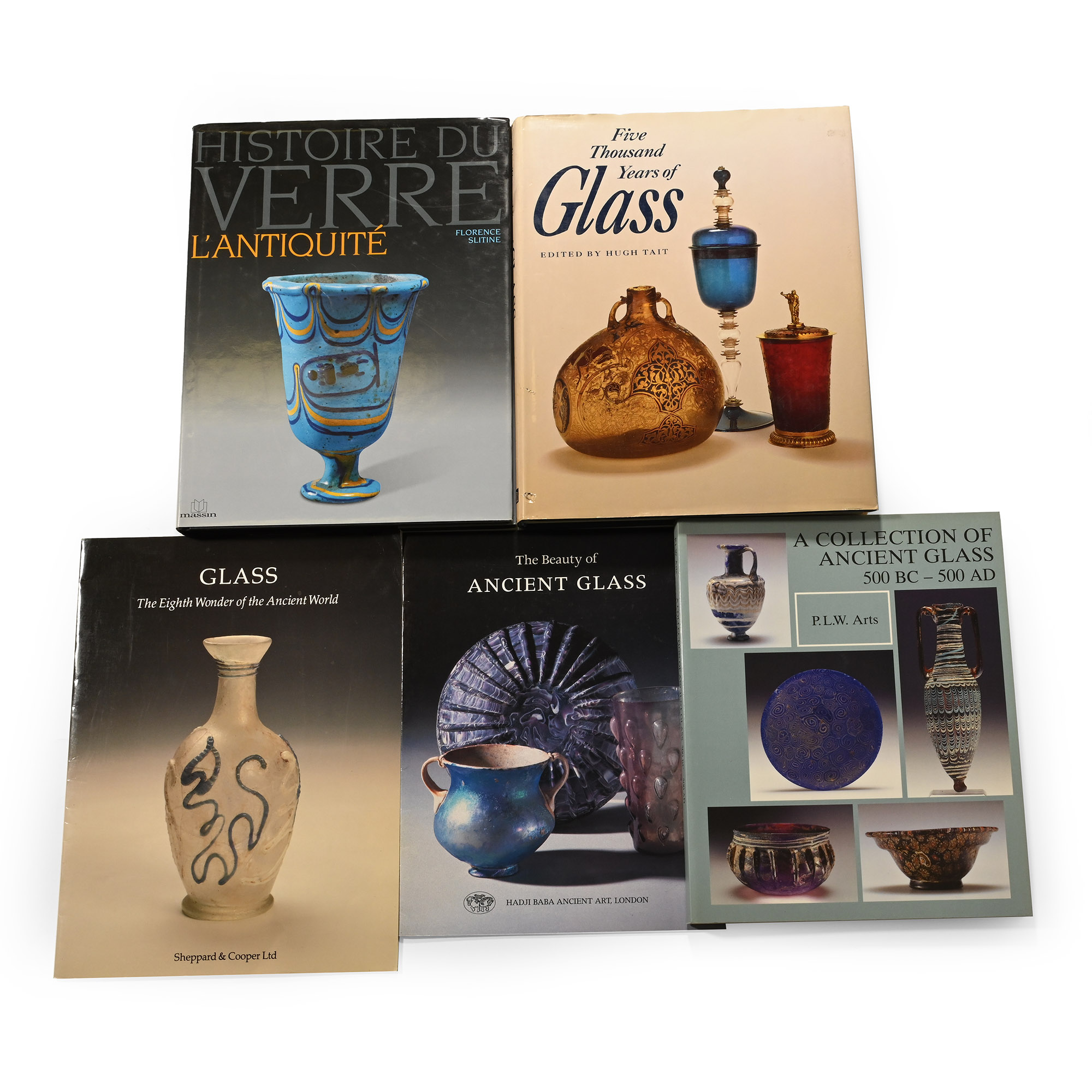 A Collection of Books on Ancient Glass - 5 Tttles
