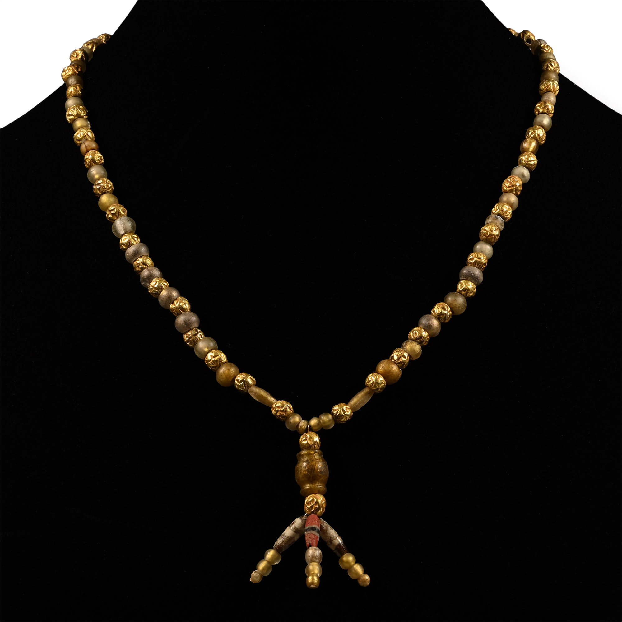 Roman Gold-in-Glass Bead Necklace