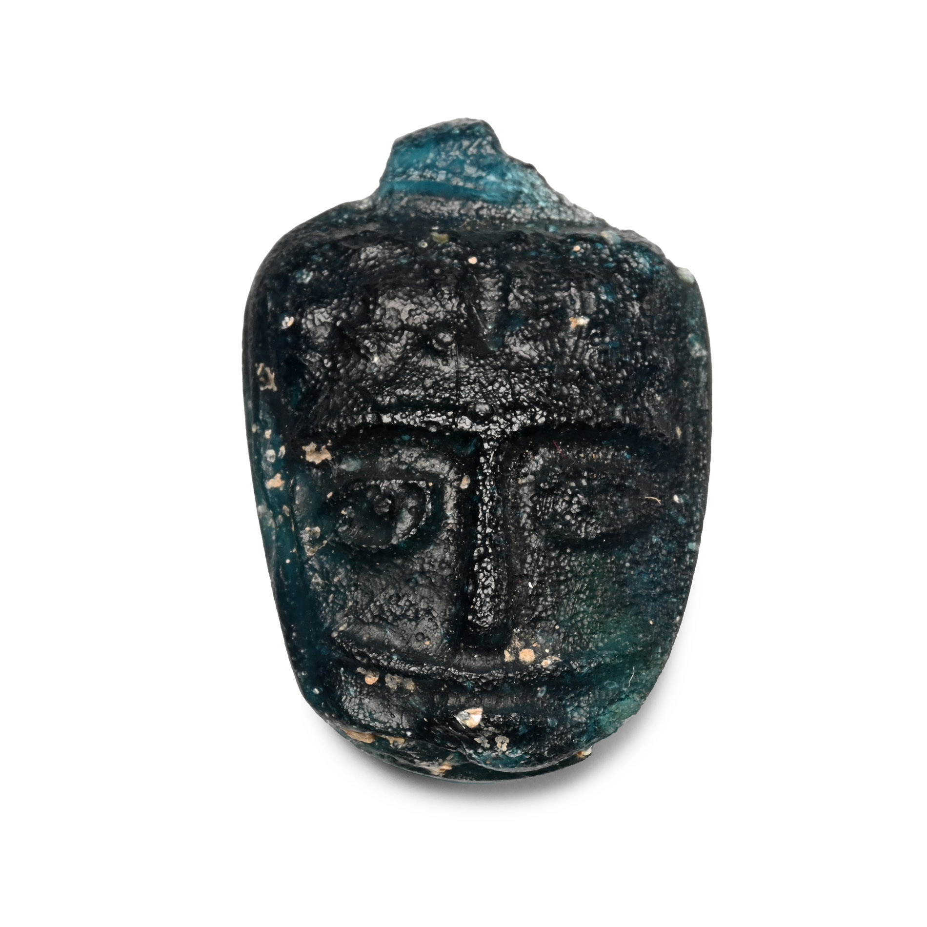 Roman Blue Glass Face Pendant
