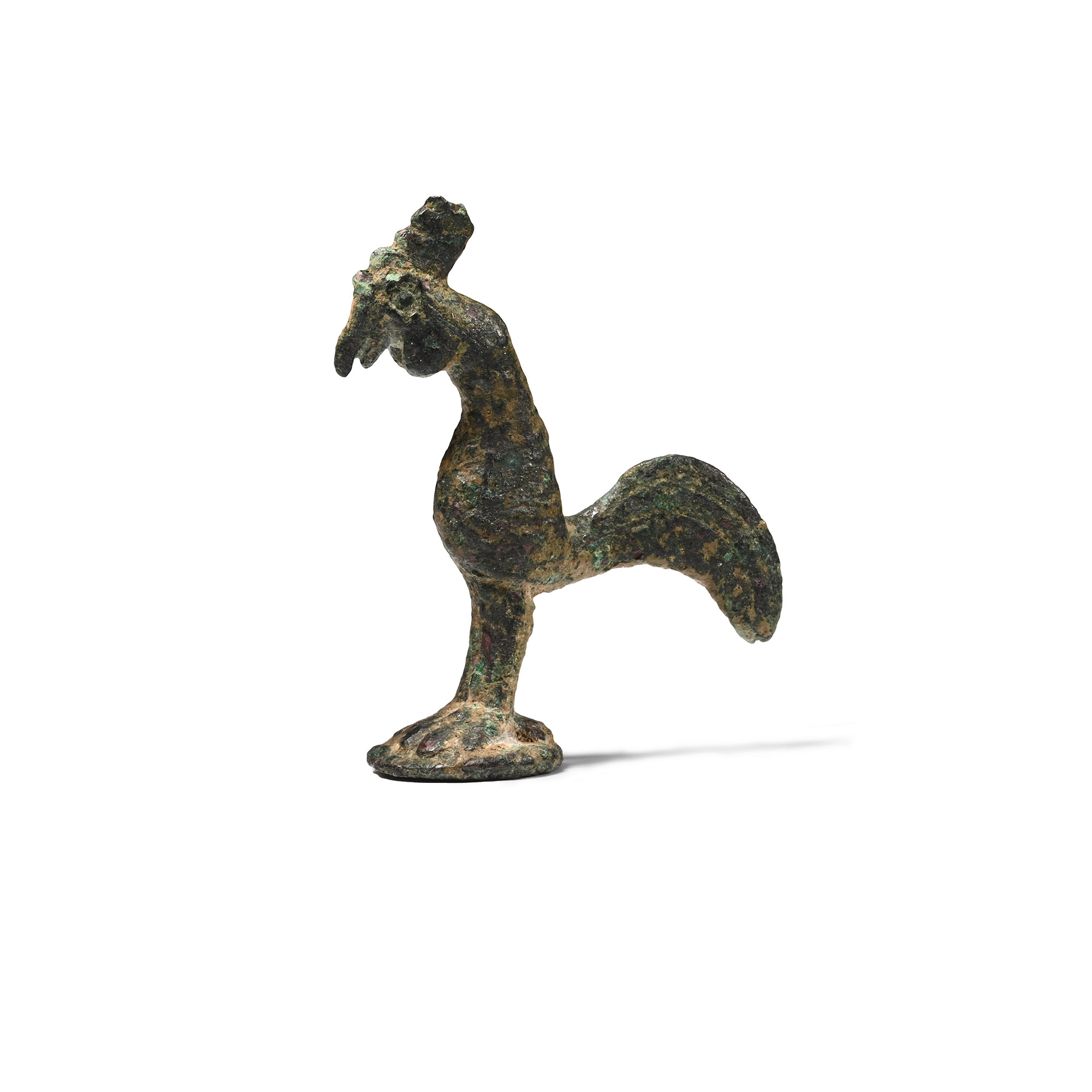 Roman Bronze Cockerel Statuette