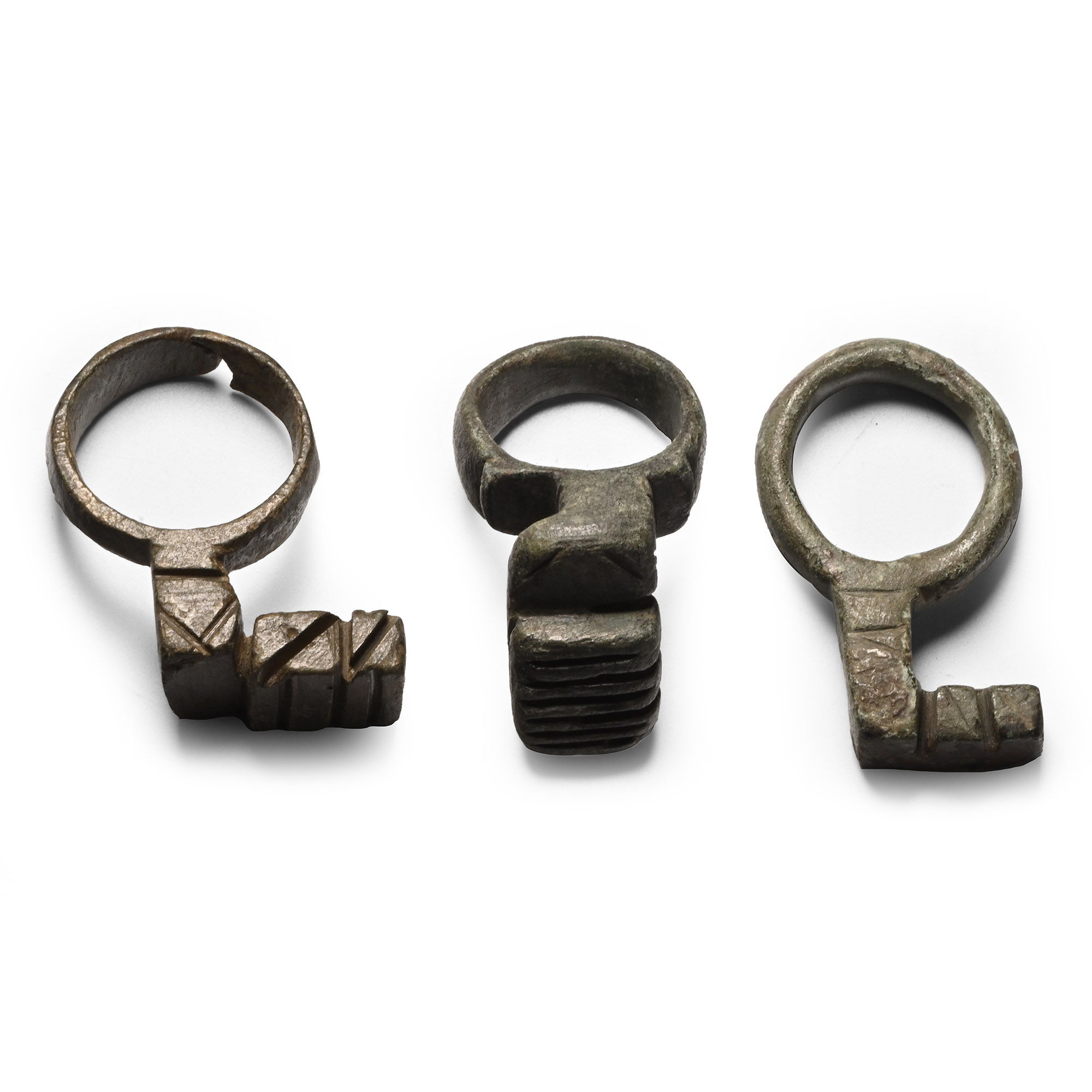 Roman Bronze Key Ring Collection