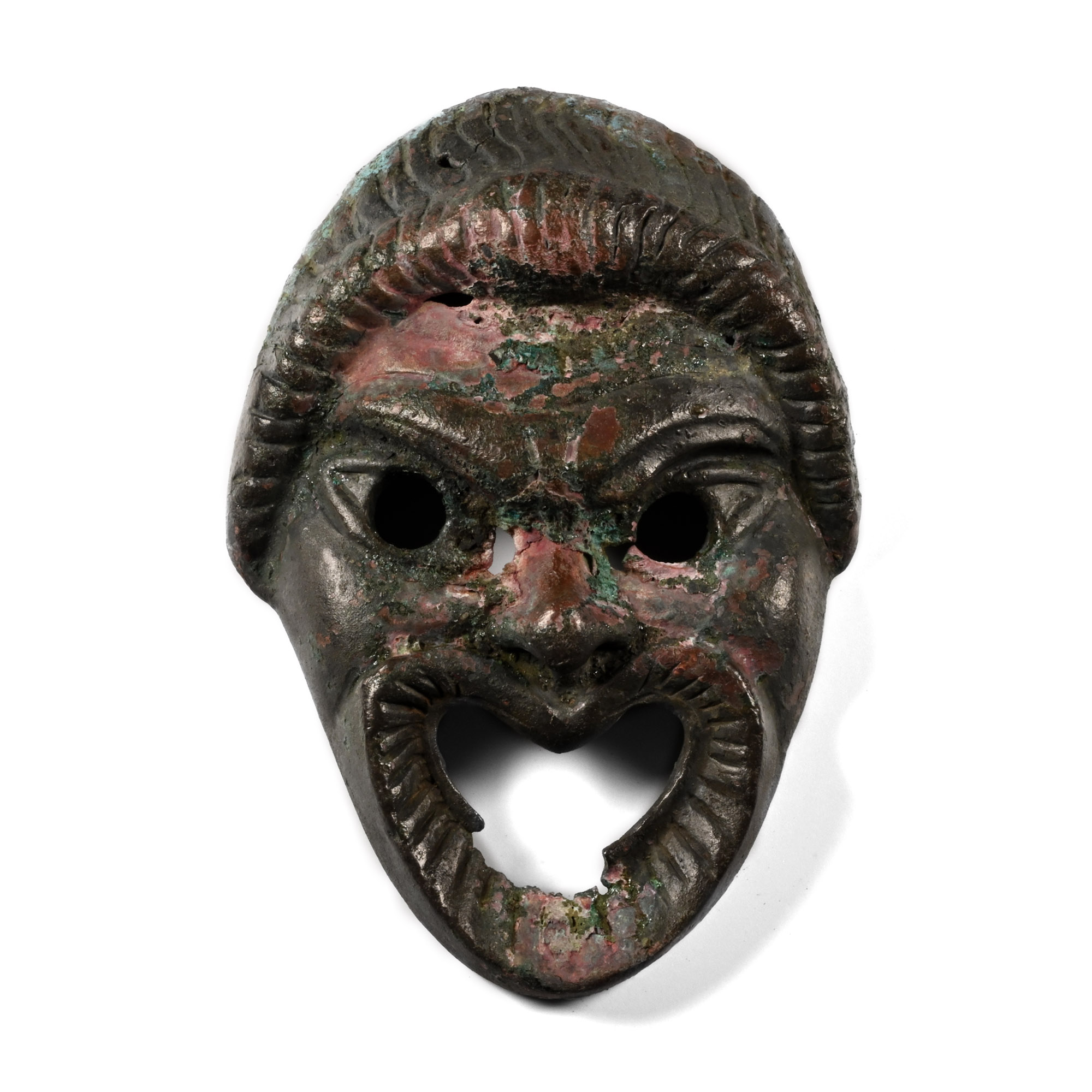 Roman Bronze Actor's Mask Mount