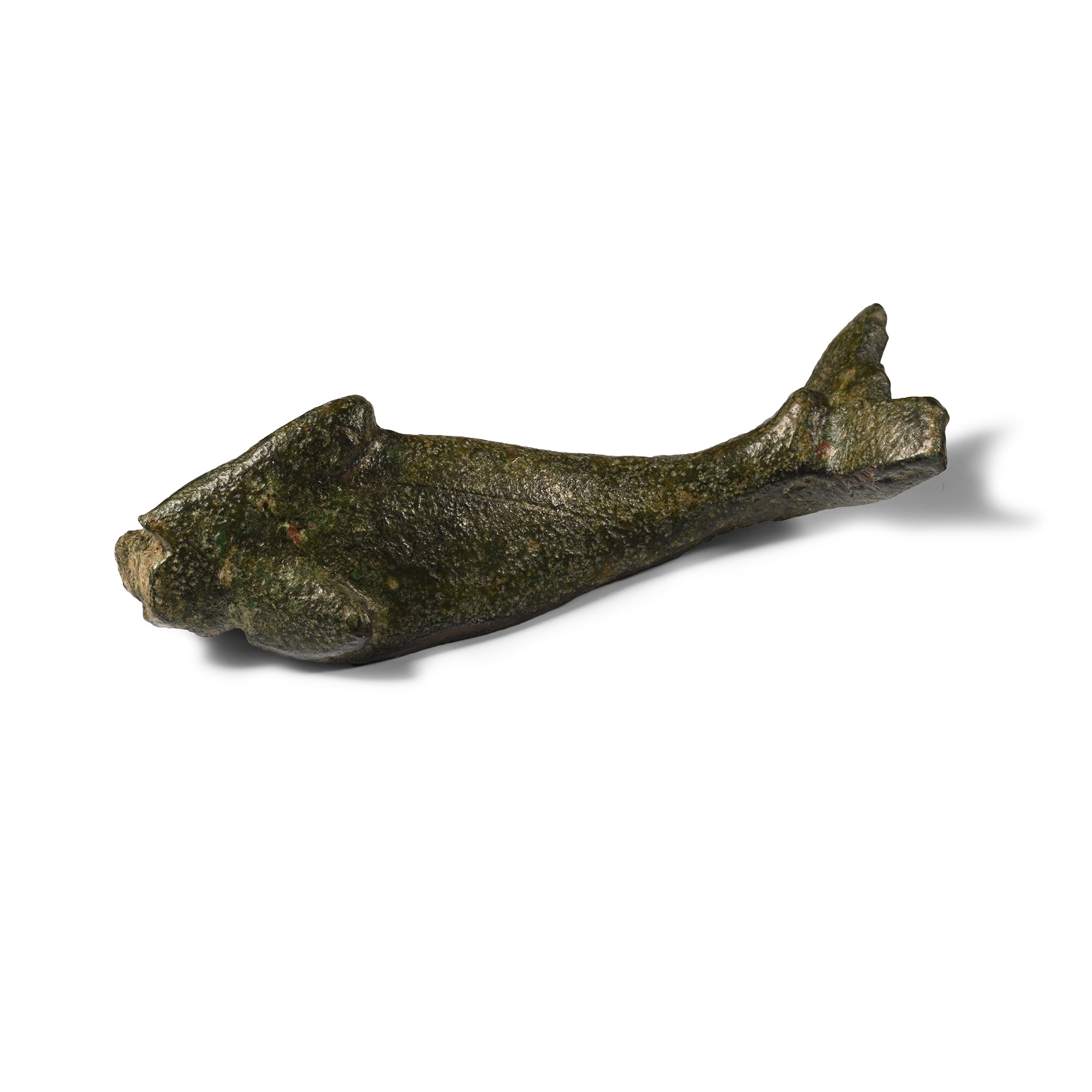 Roman Bronze Dolphin Mount