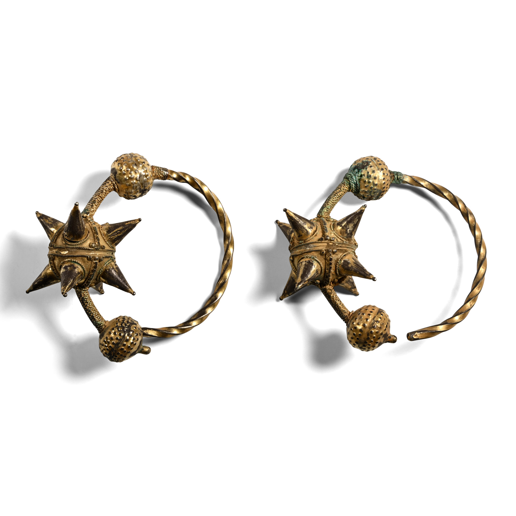 Byzantine Silver-Gilt Temple Ring Pair