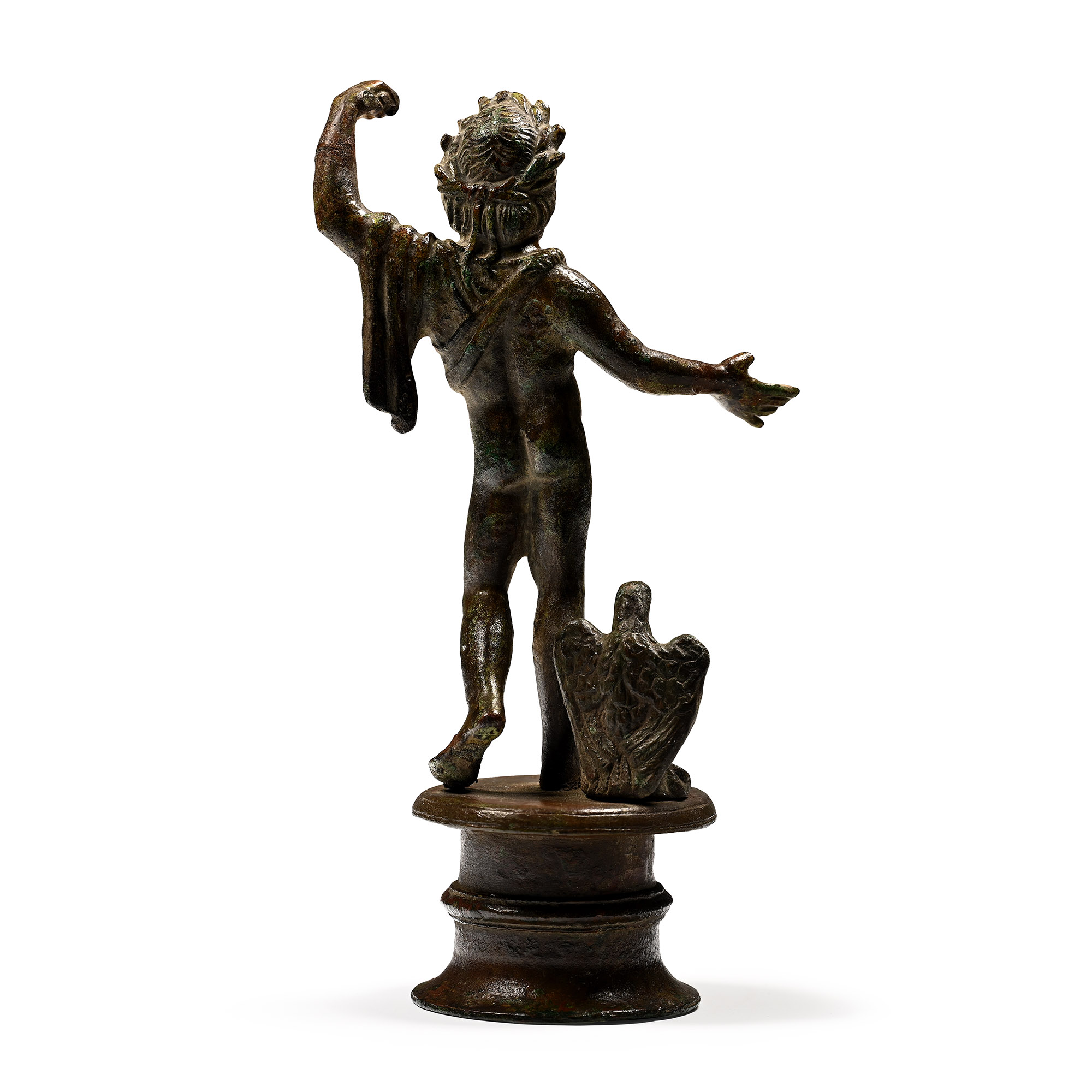 Roman Bronze Statue of Zeus with Eagle