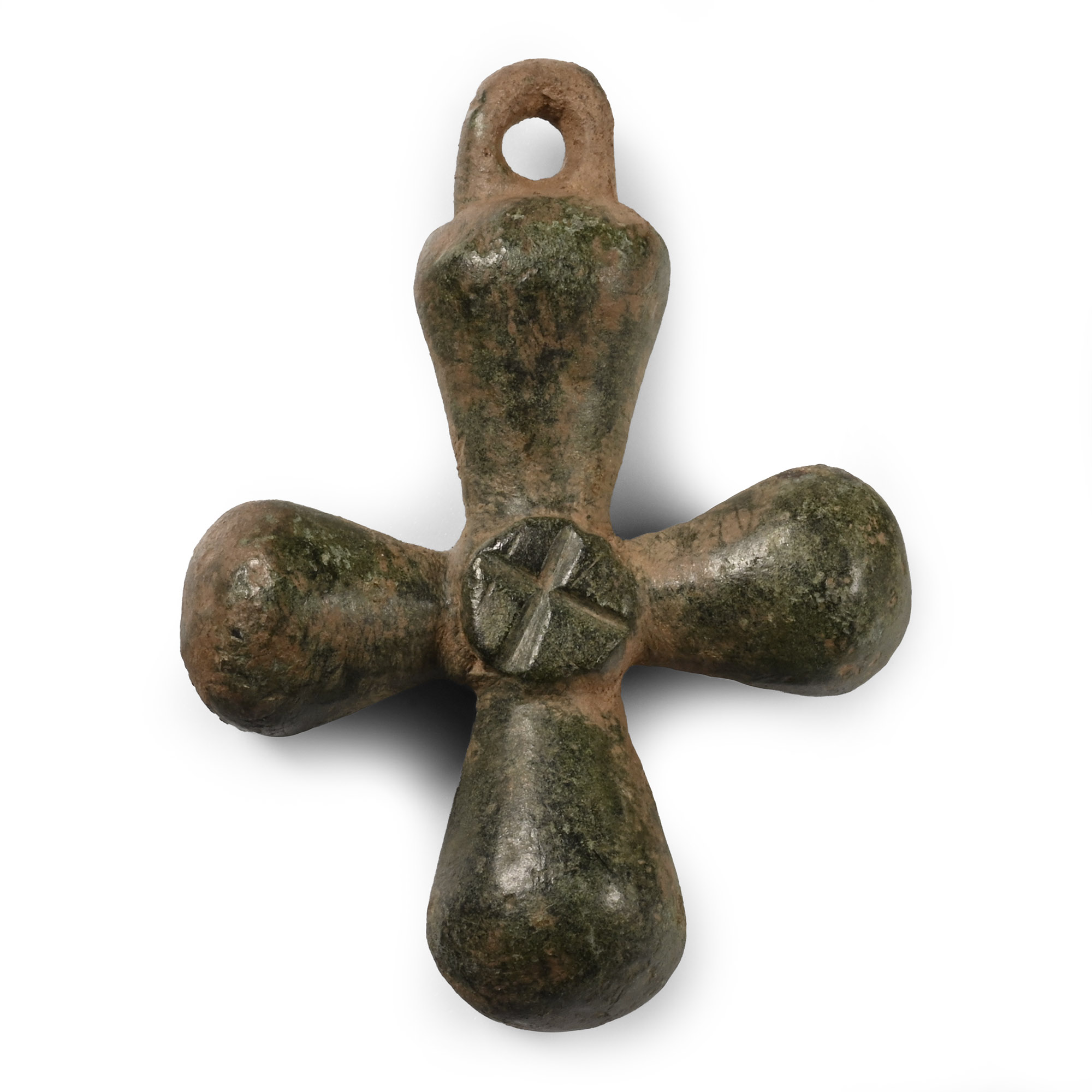 Byzantine Bronze Cross Pendant