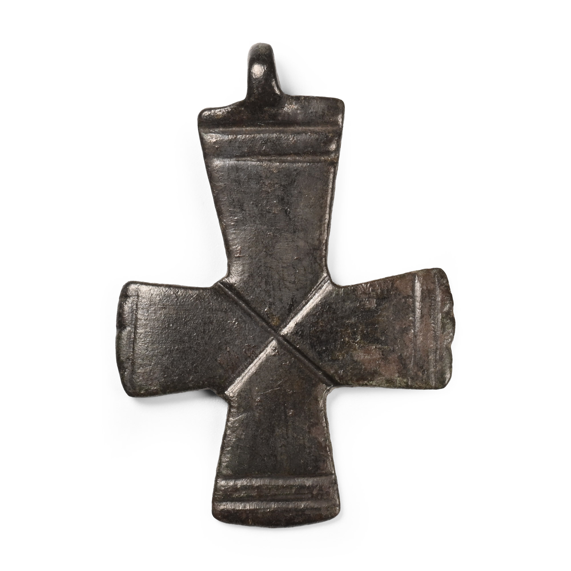 Byzantine Bronze Cross Pendant