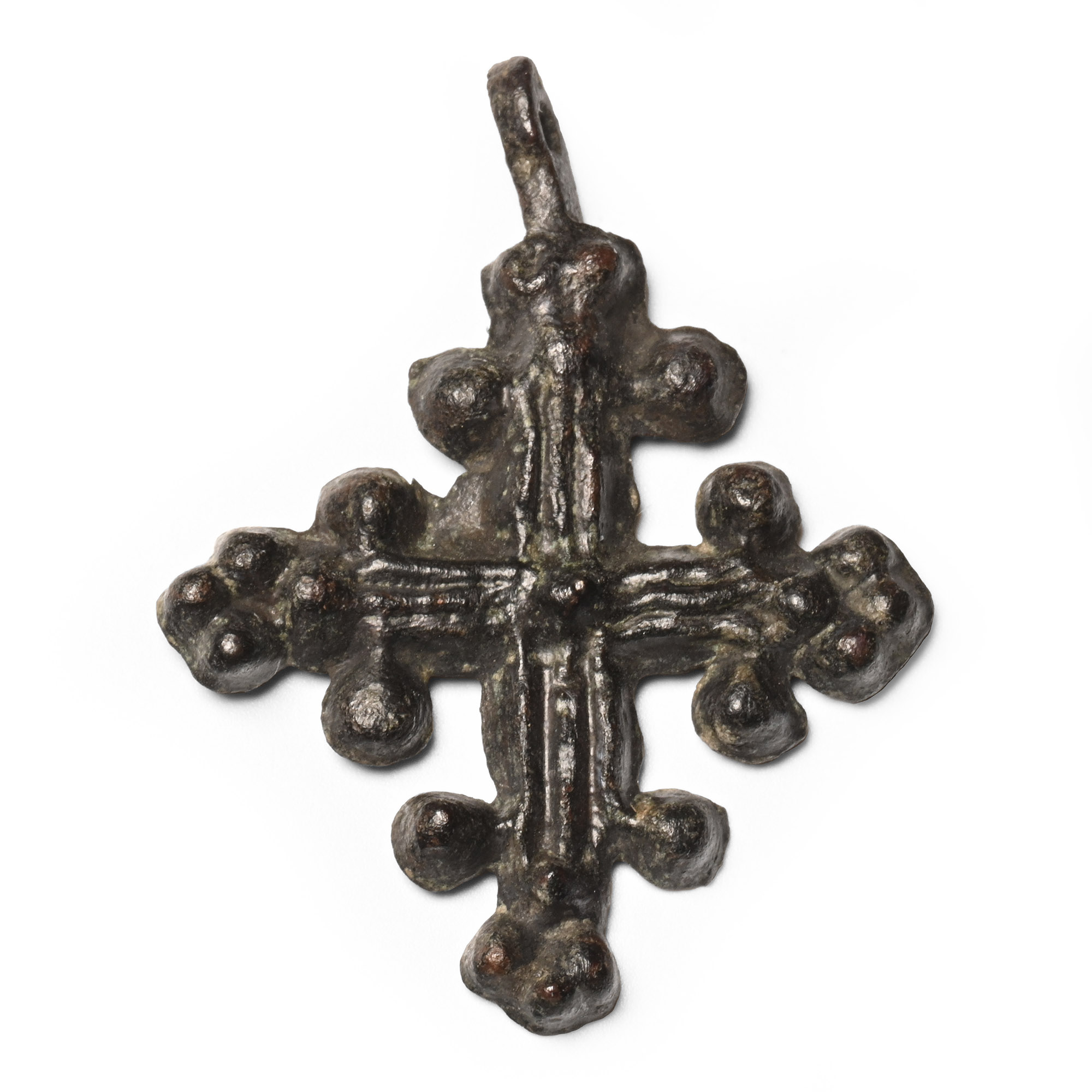 Byzantine Pewter Jerusalem Cross Pendant