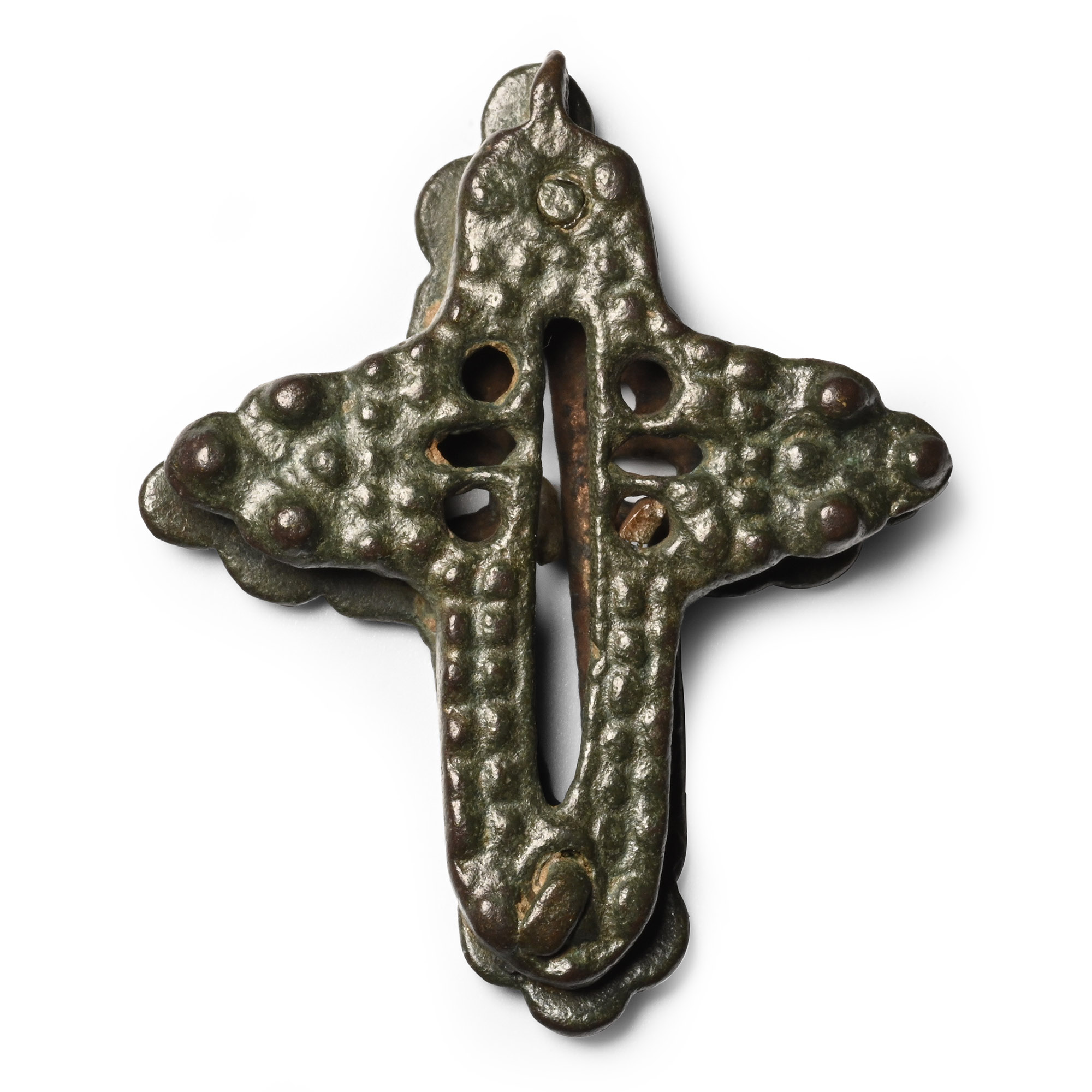 Medieval Bronze Cross Pendant