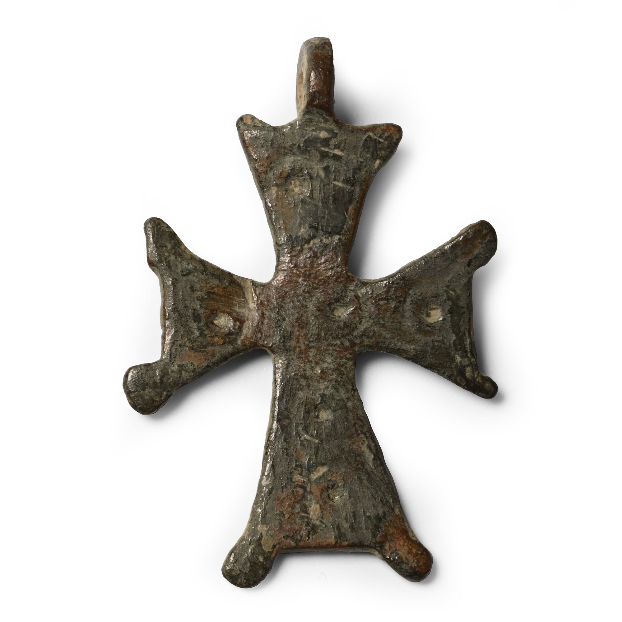 Byzantine Bronze Cross Pendant