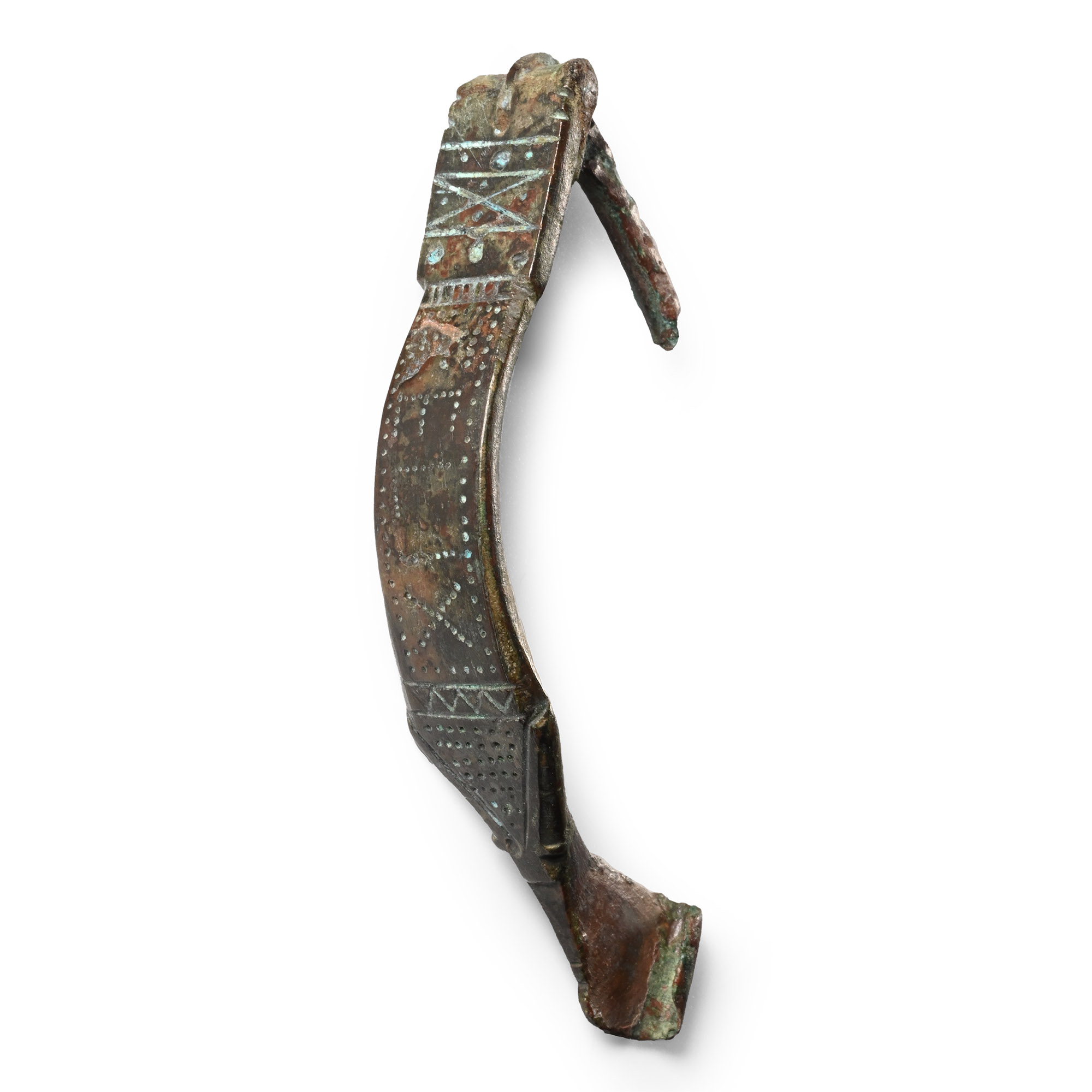 Roman Bronze 'FELIX' Bow Brooch
