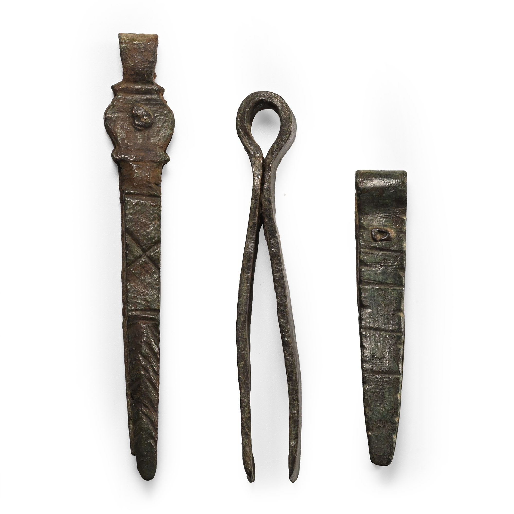Roman Bronze Tweezers Group