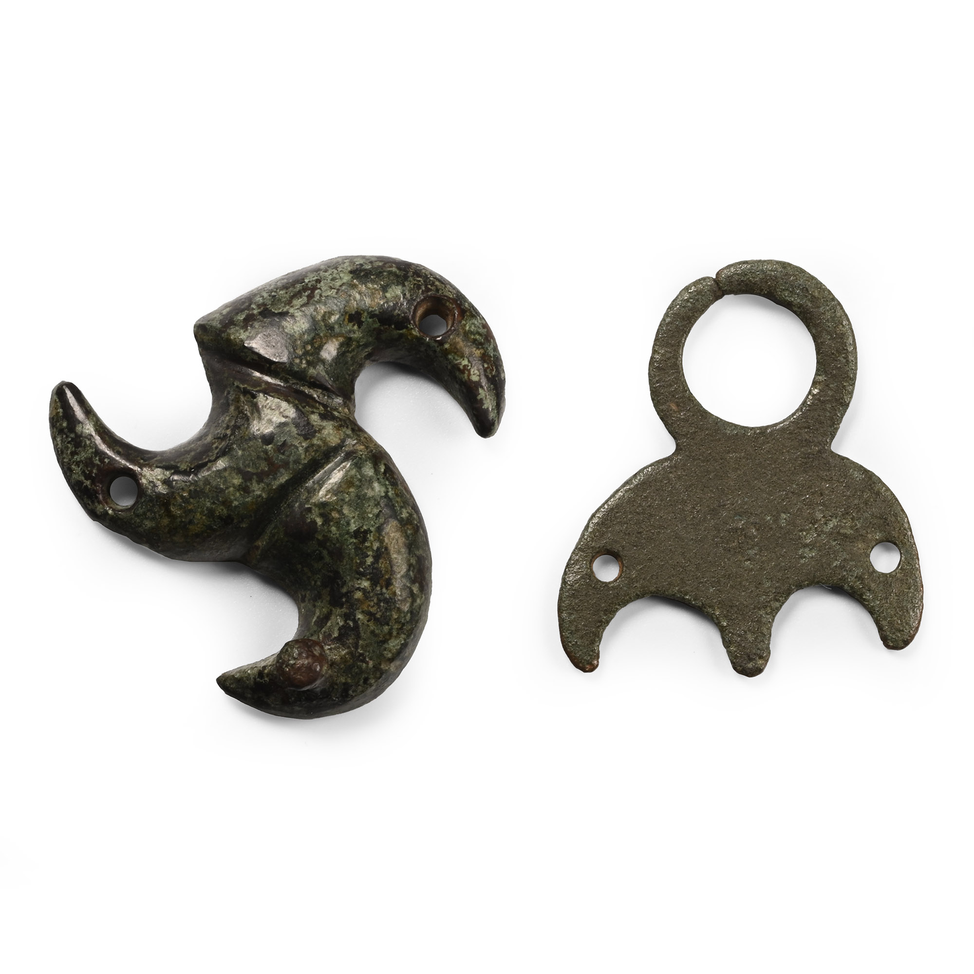 Iron Age Celtic Bronze Pendant and Mount Group