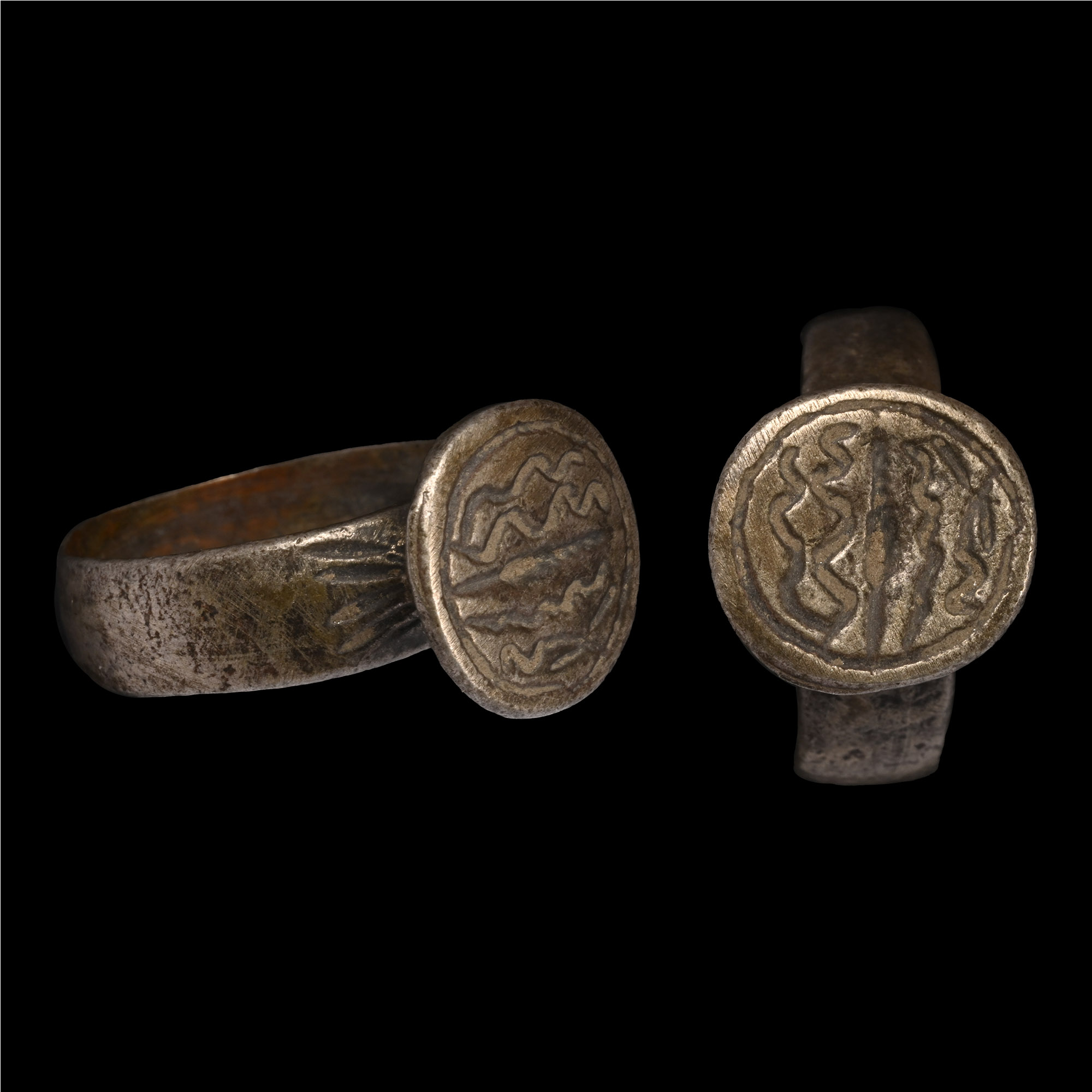Medieval Silver Decorated Ring