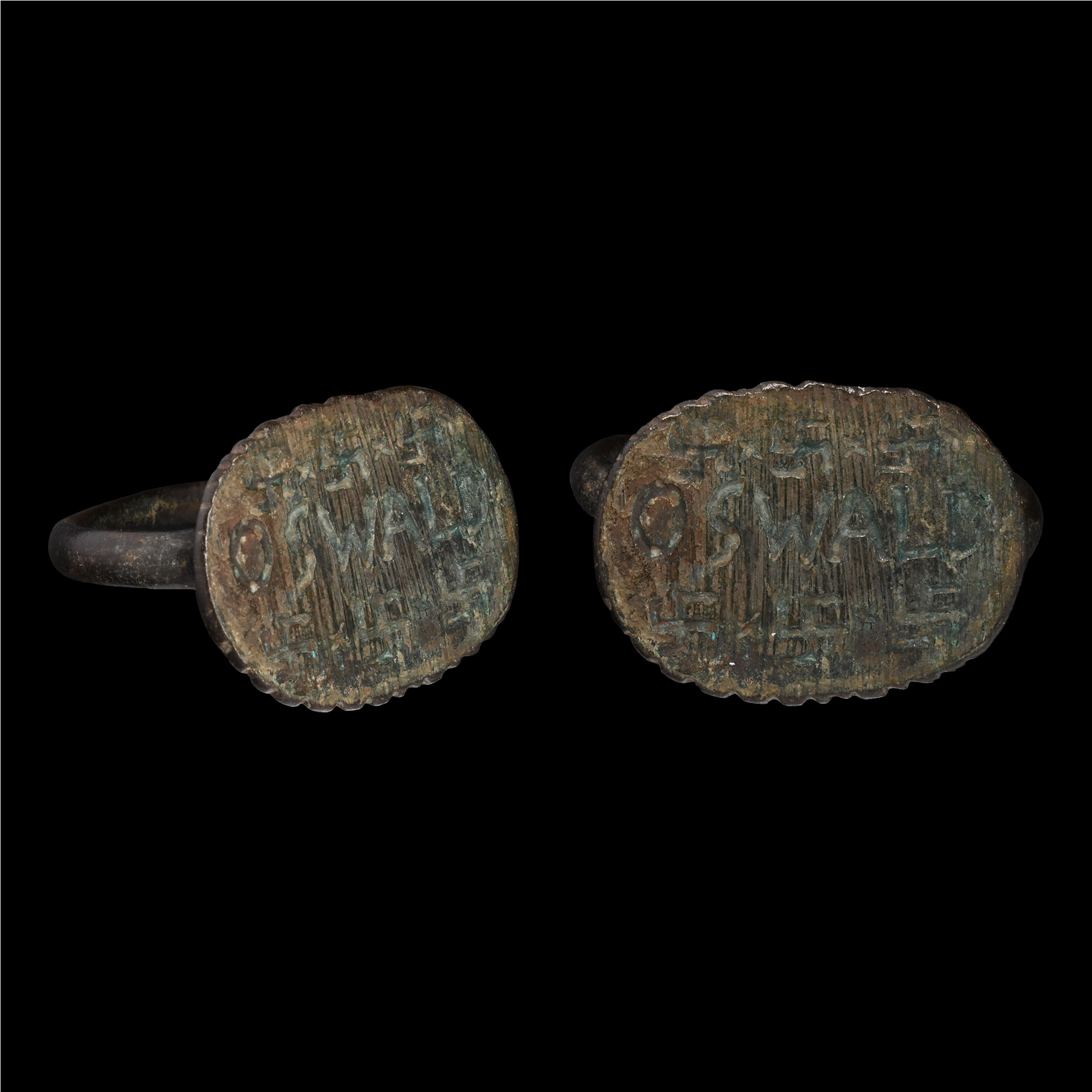 Large Medieval Bronze Ring for Oswald