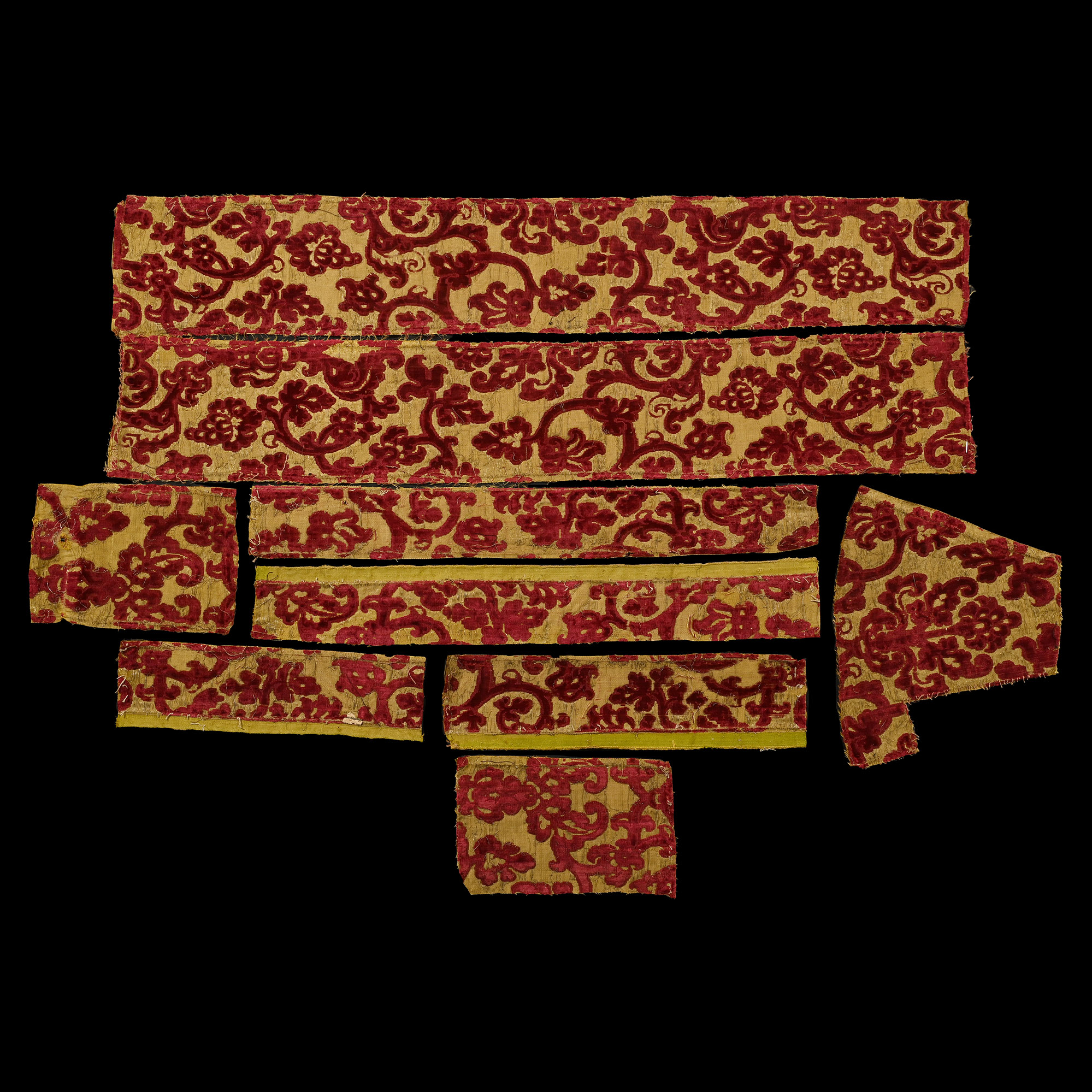 Tudor Period Velvet Fragments