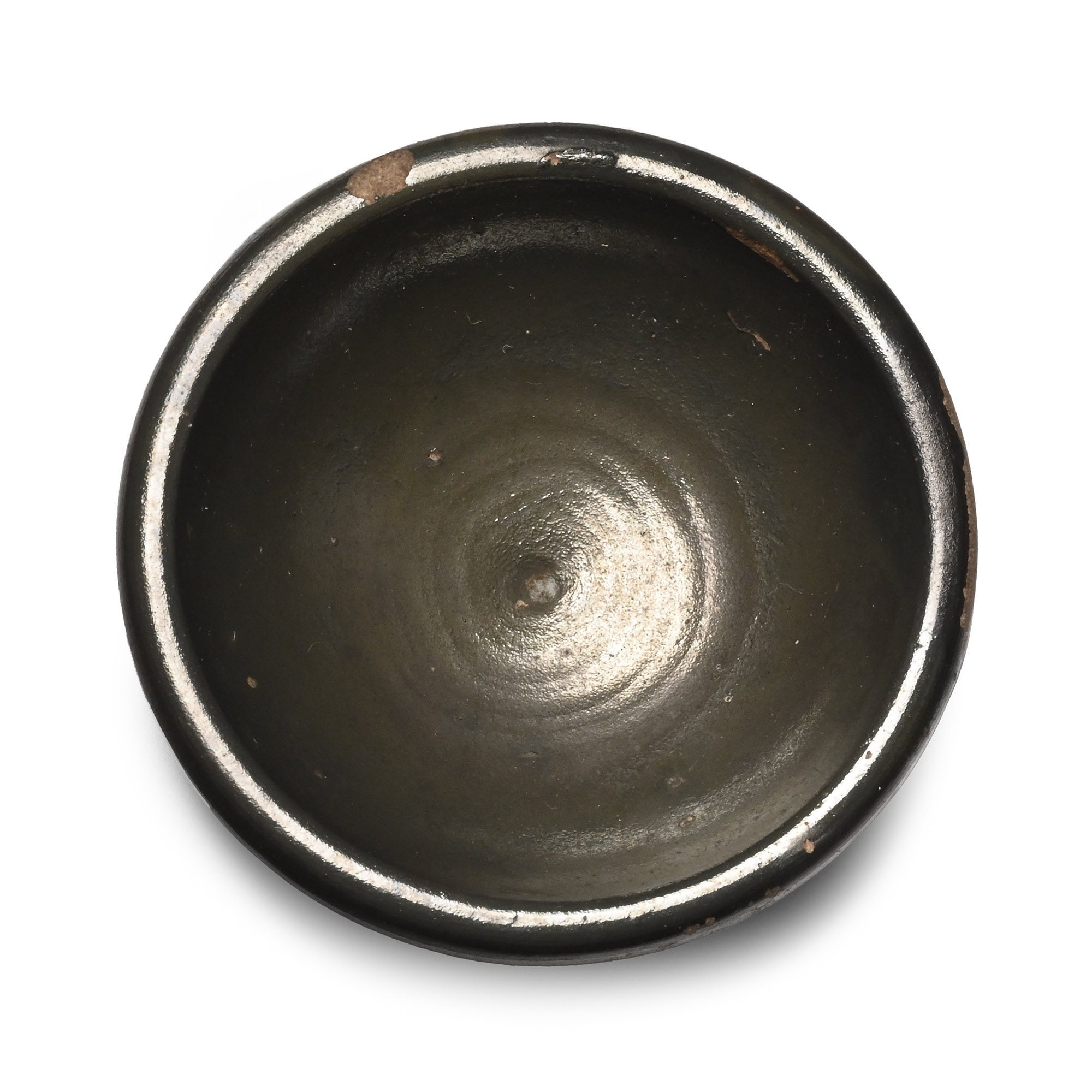 Greek Miniature Black Glazed Terracotta Dish