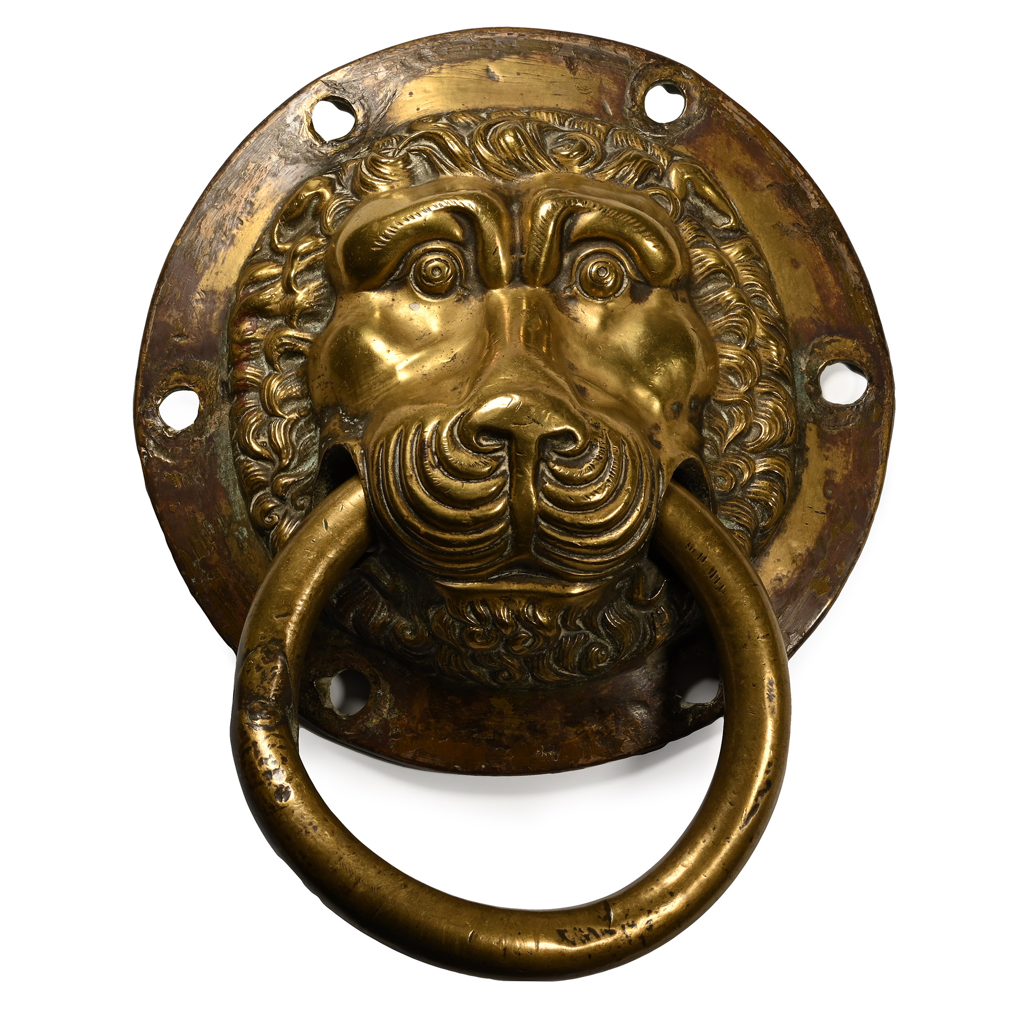 Bronze Knocker Decorated with Lion Mask