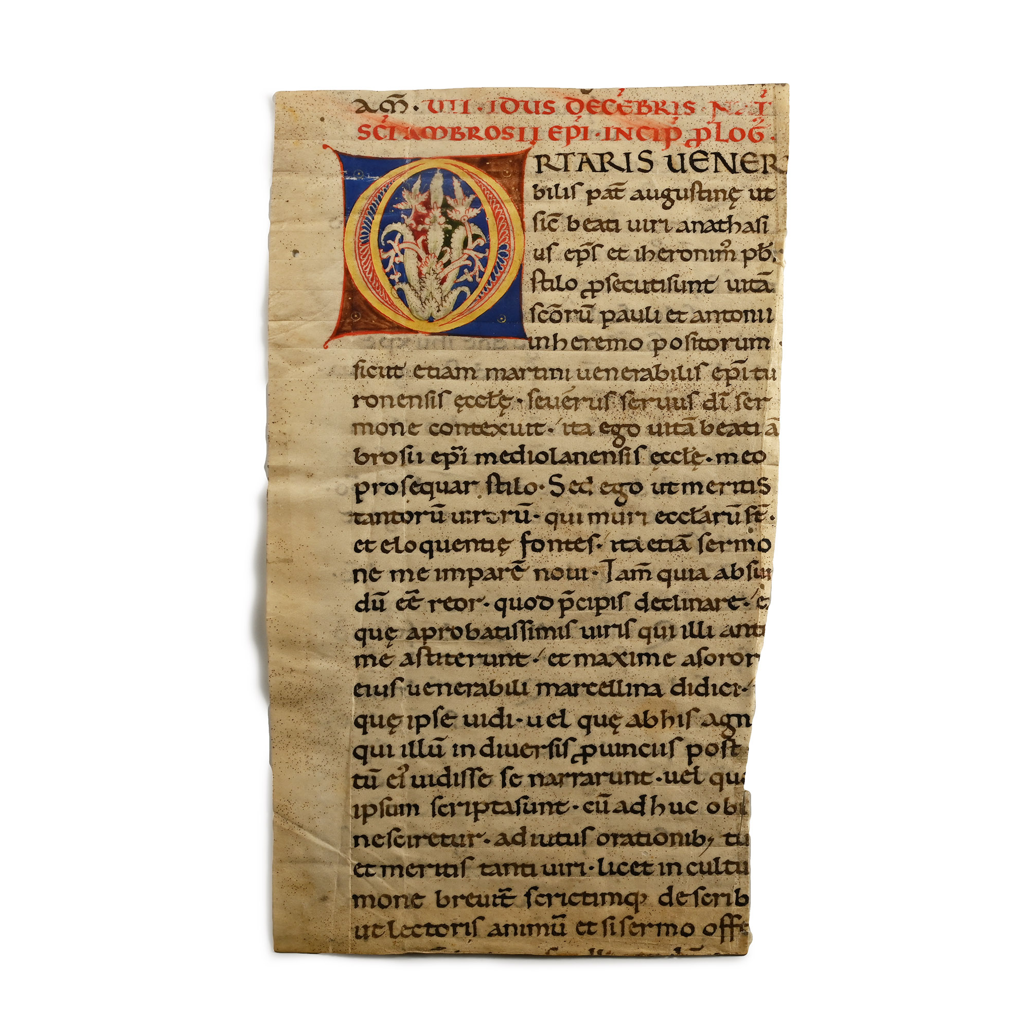 Medieval Life of St Ambrose Manuscript Excerpt