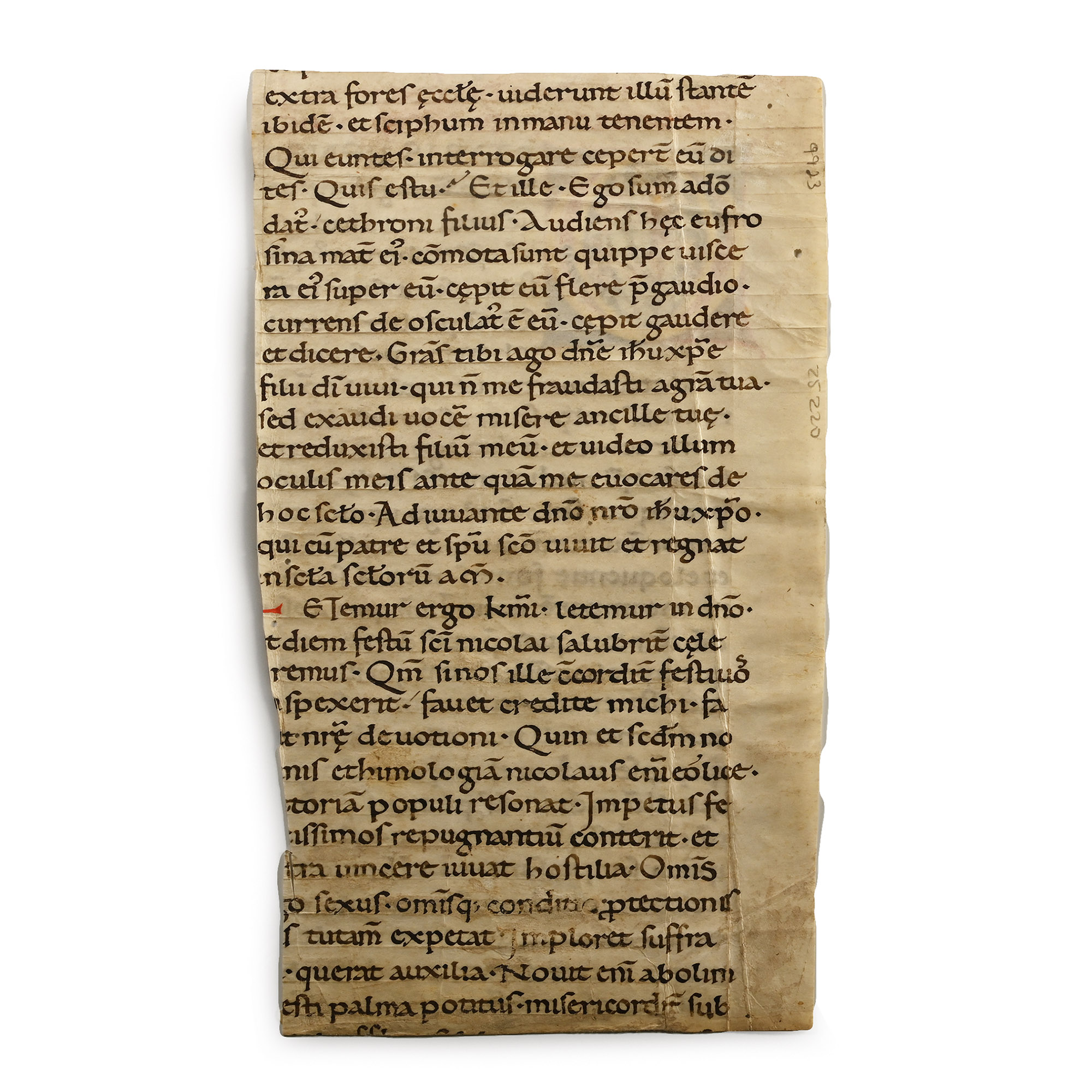 Medieval Life of St Ambrose Manuscript Excerpt