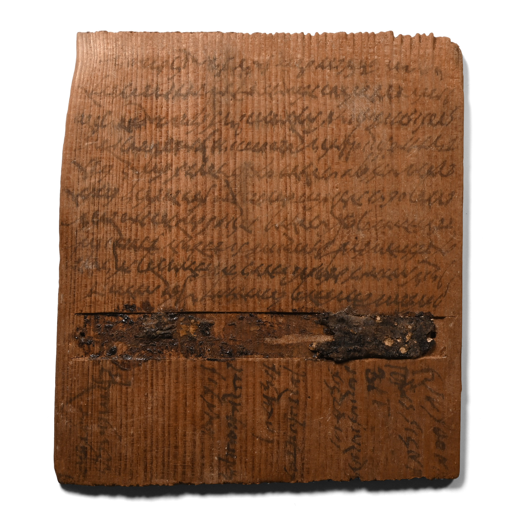 Dated Roman Inked Reused Wooden Wax Tablet by Julius Maianus