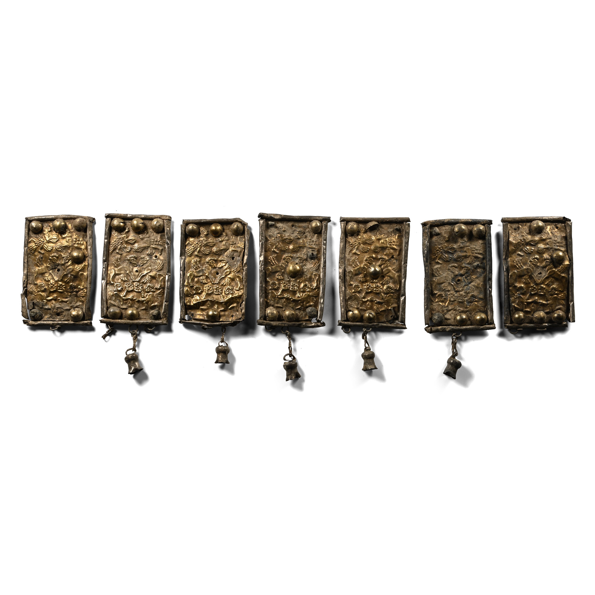 Post Achaemenid Silver Belt Mount Group with Winged Bulls