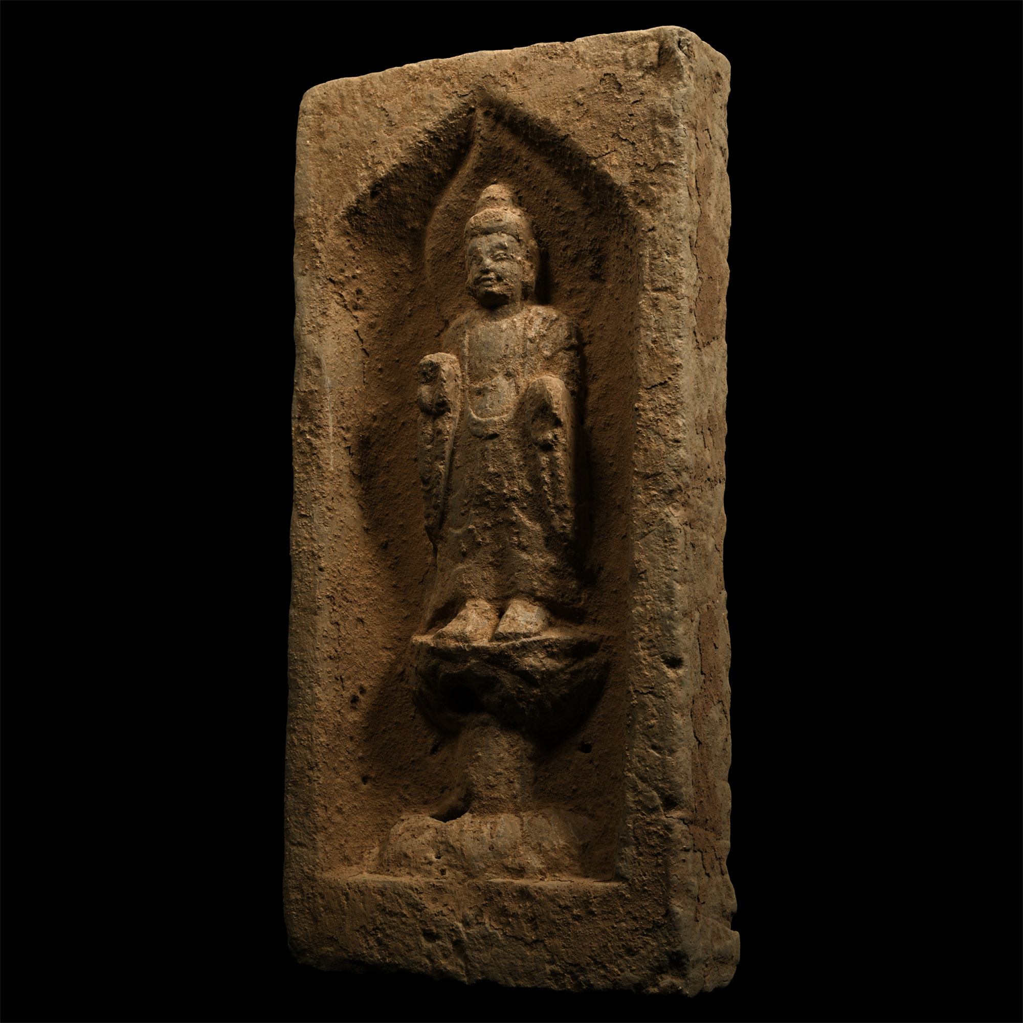 Chinese Wei Terracotta Buddha Brick