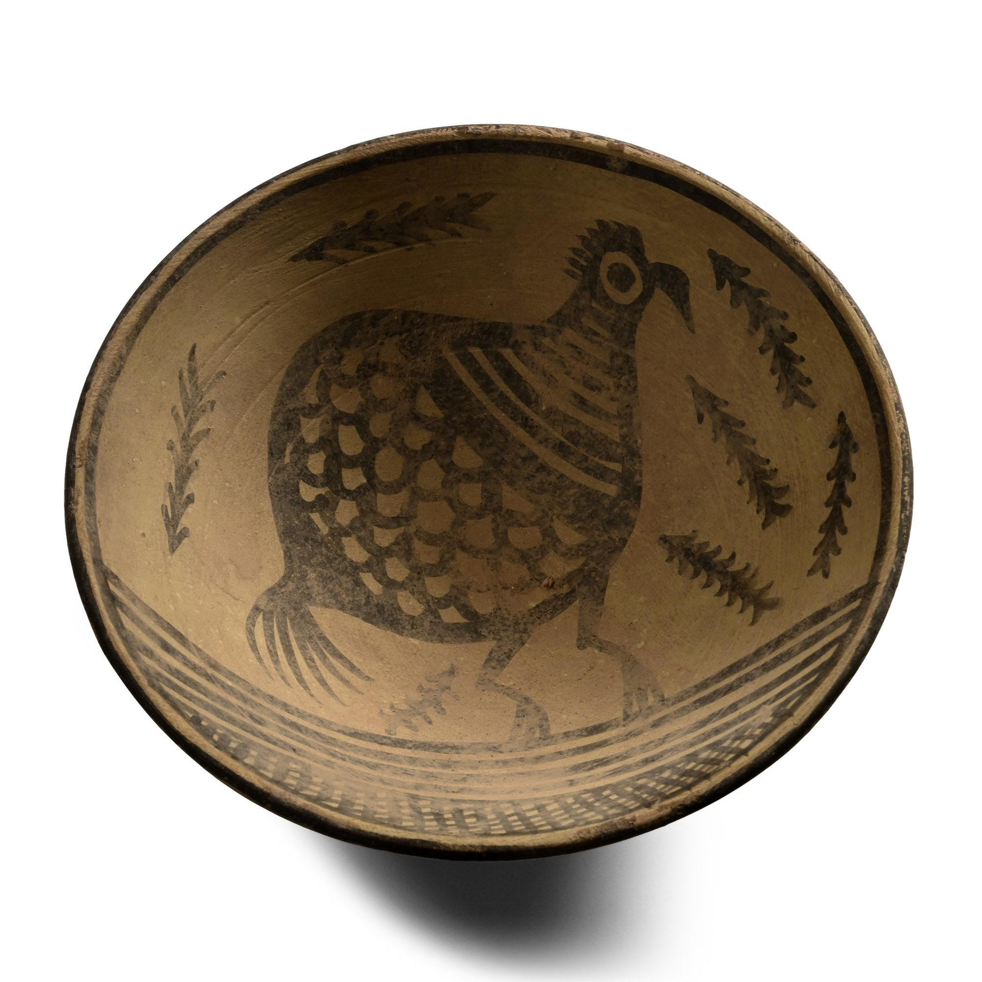 Indus Valley Painted Terracotta Dish with Bird