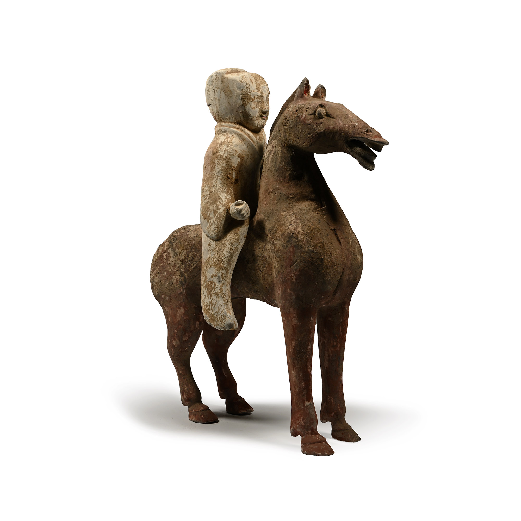 Chinese Han Style Terracotta Horse and Rider