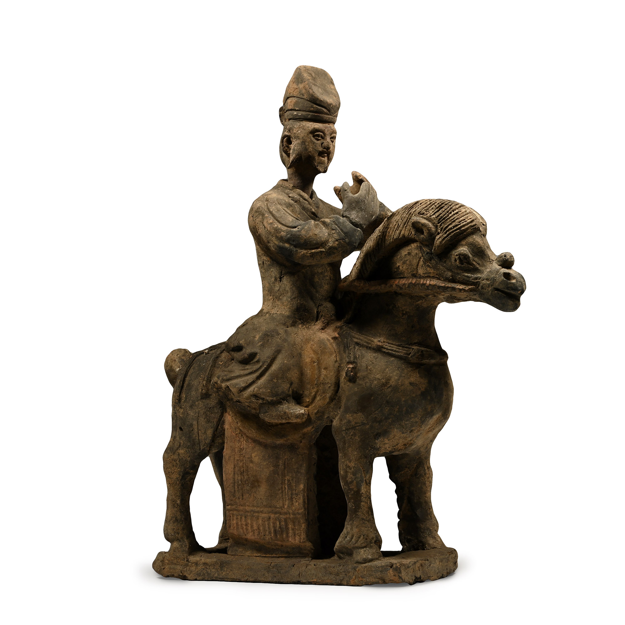 Chinese Han Style Terracotta Horse and Rider