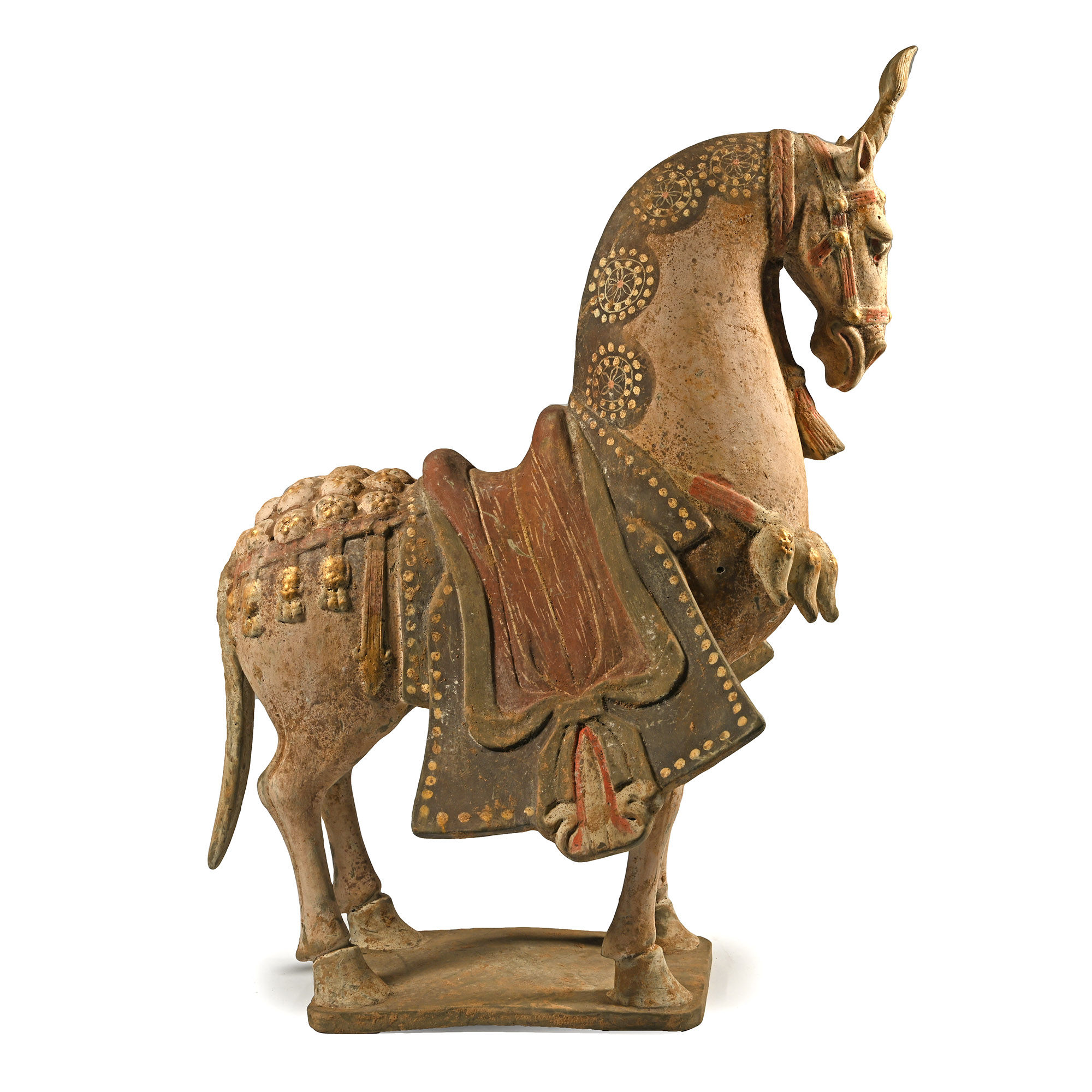 Chinese Warring States Caparisoned Terracotta Horse
