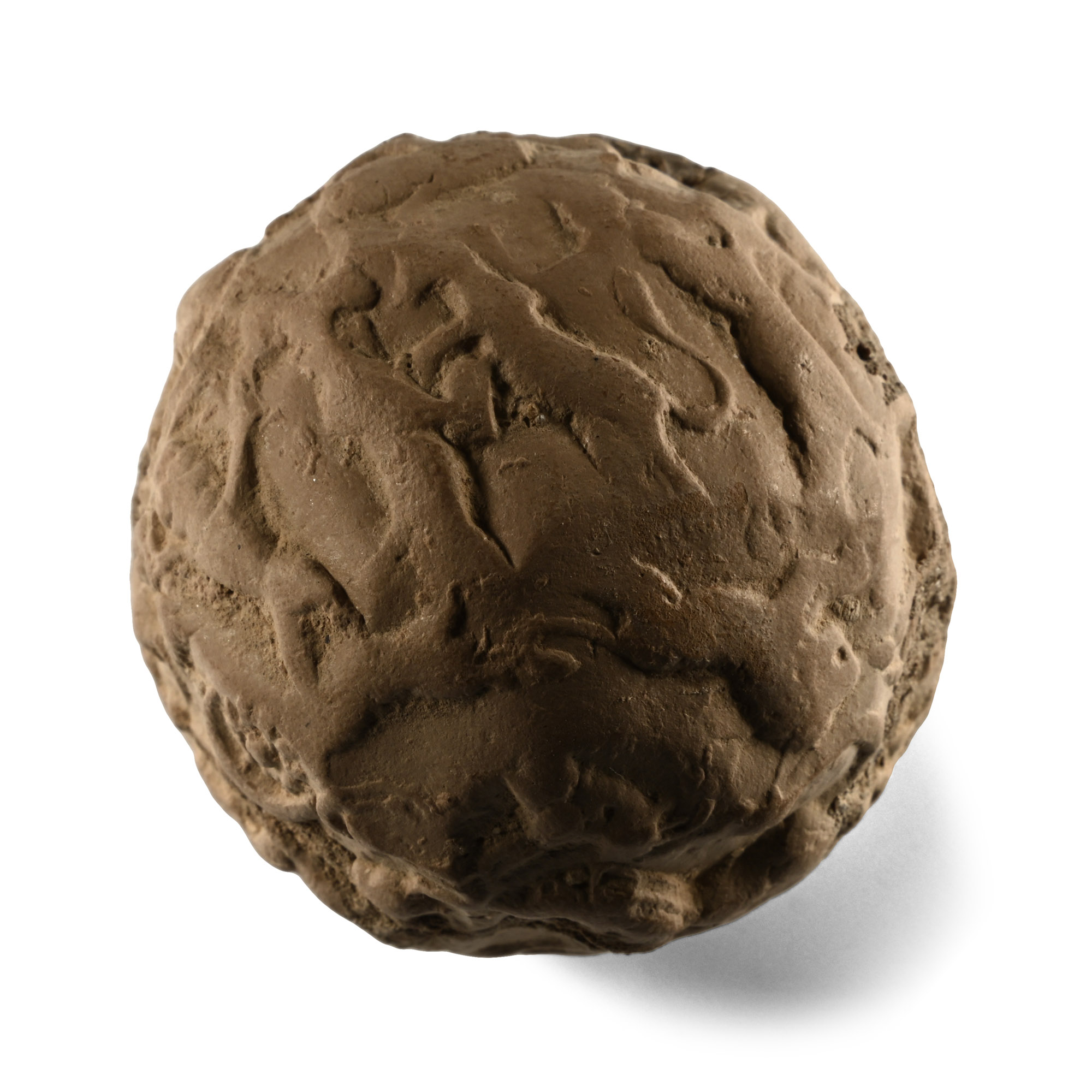 Sumerian Terracotta Bulla Envelope with Impressed Decoration