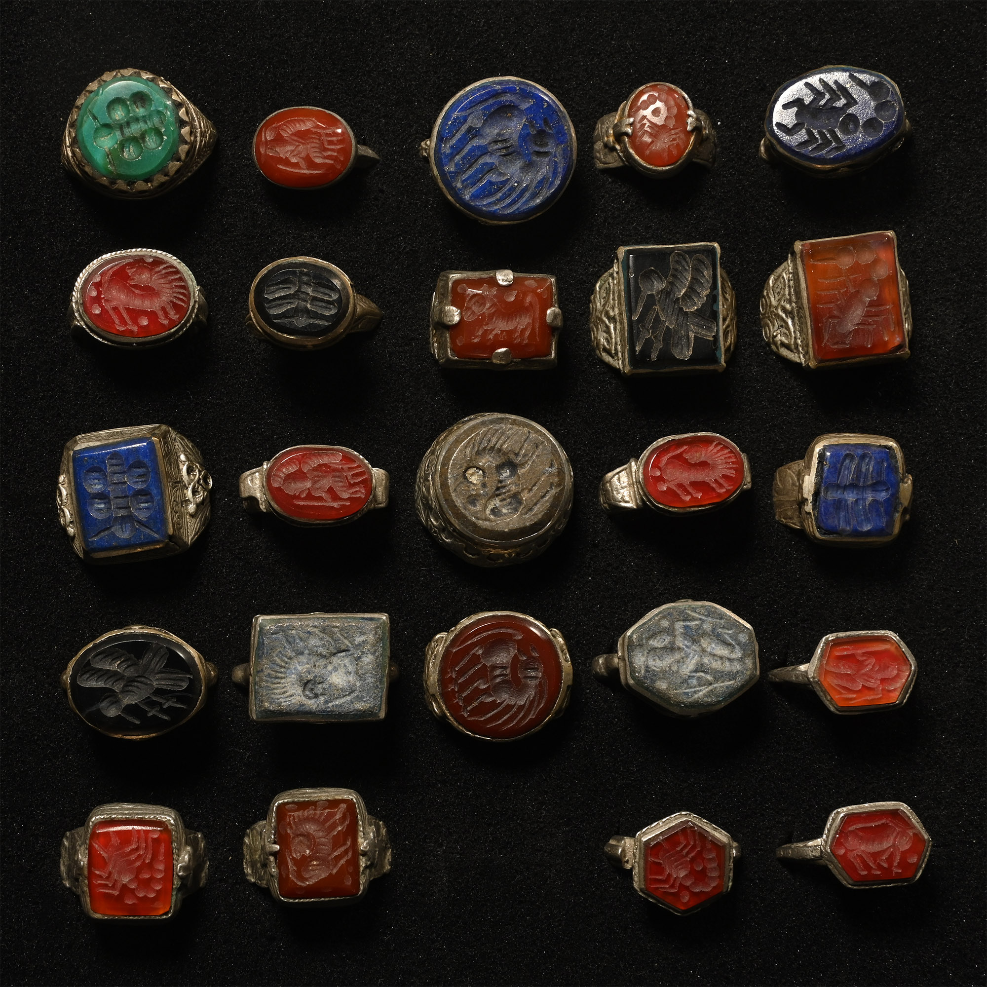 Ottoman Style Silver Ring Group