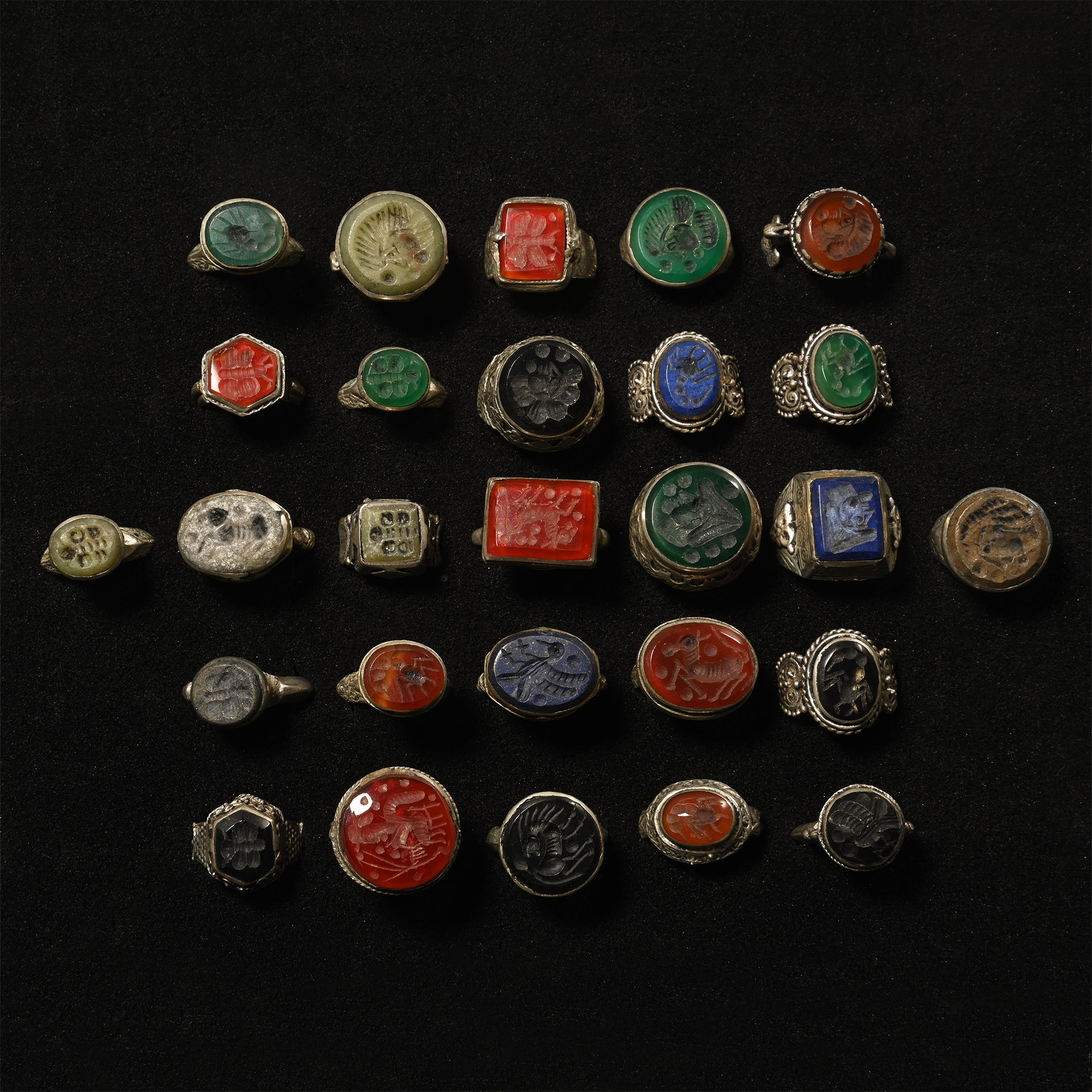 Ottoman Style Silver Ring Group