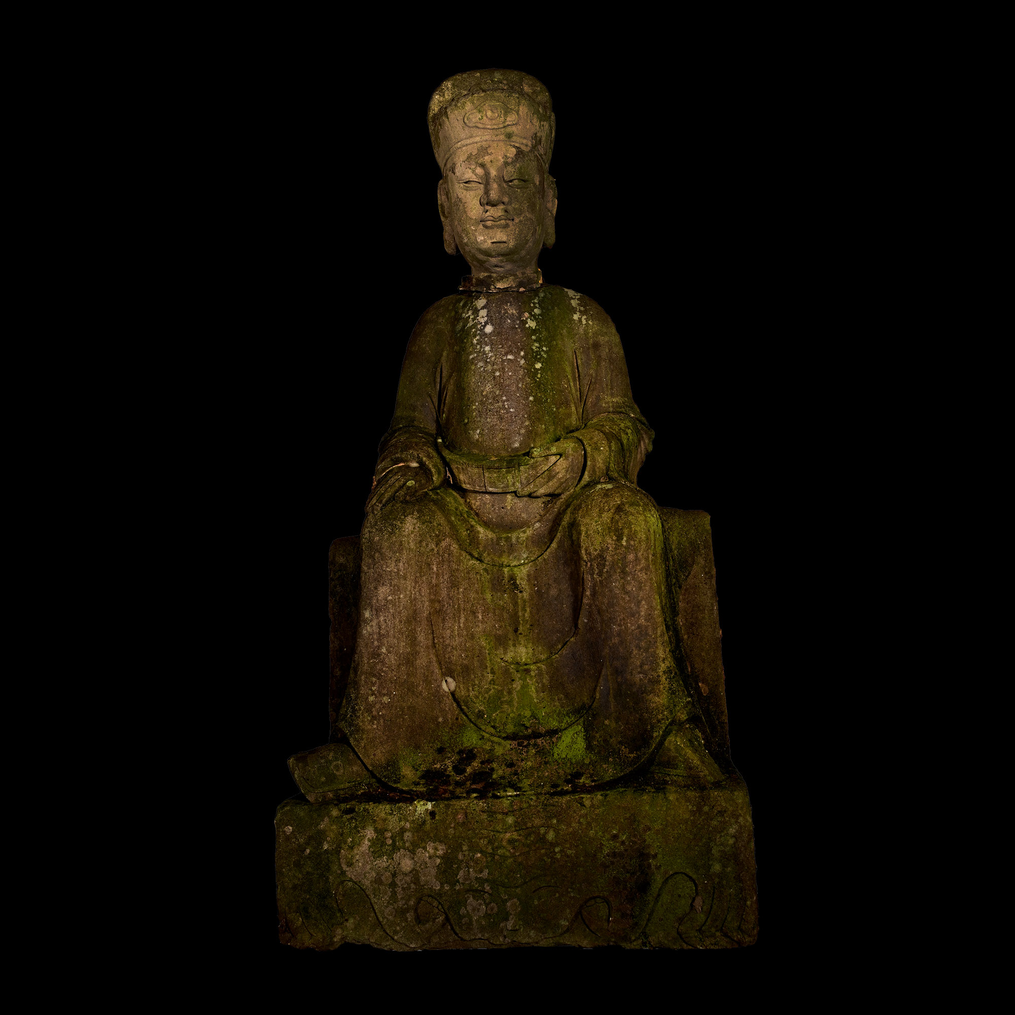 Chinese Qing Seated Stone Figure