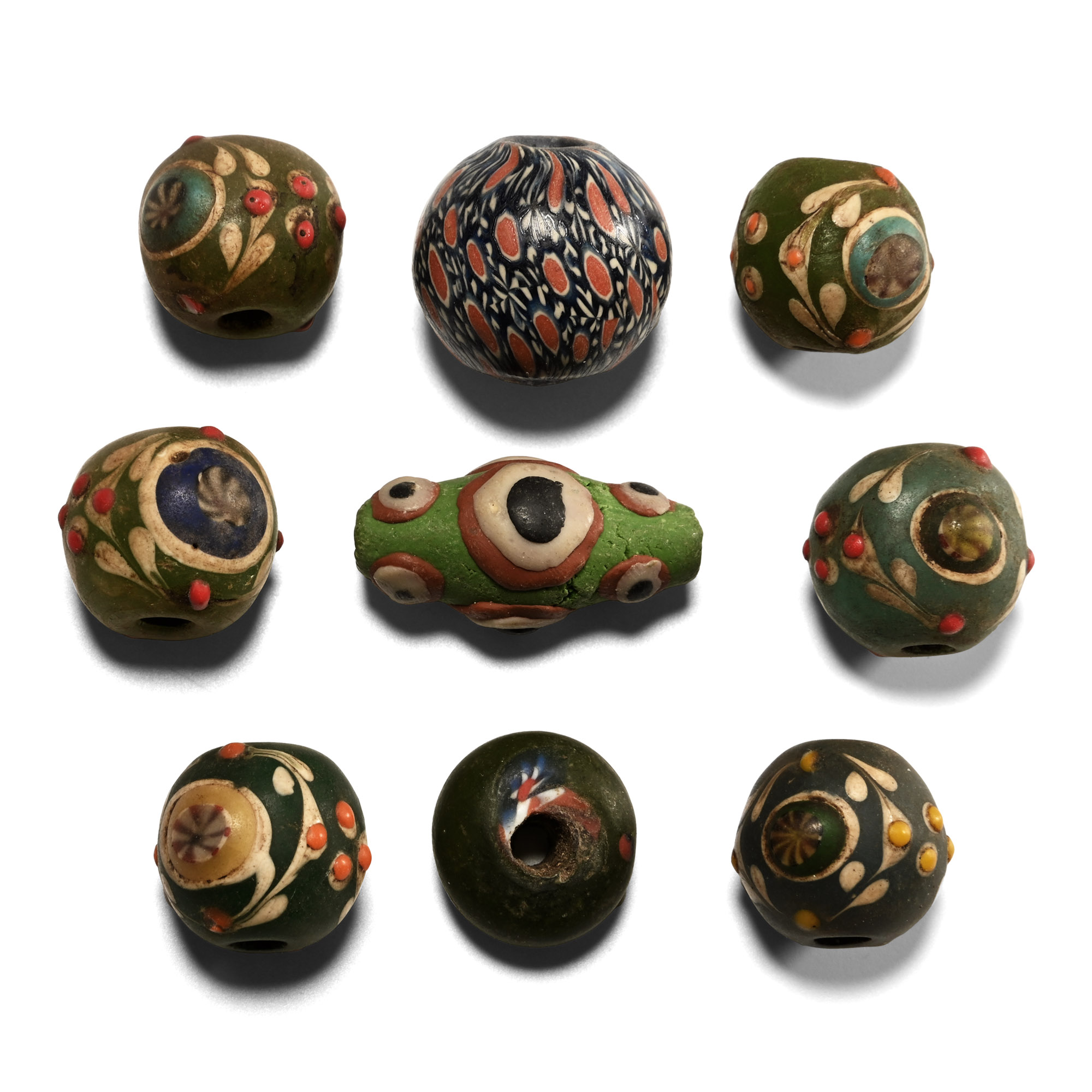 Western Asiatic Style Group of Glass Beads