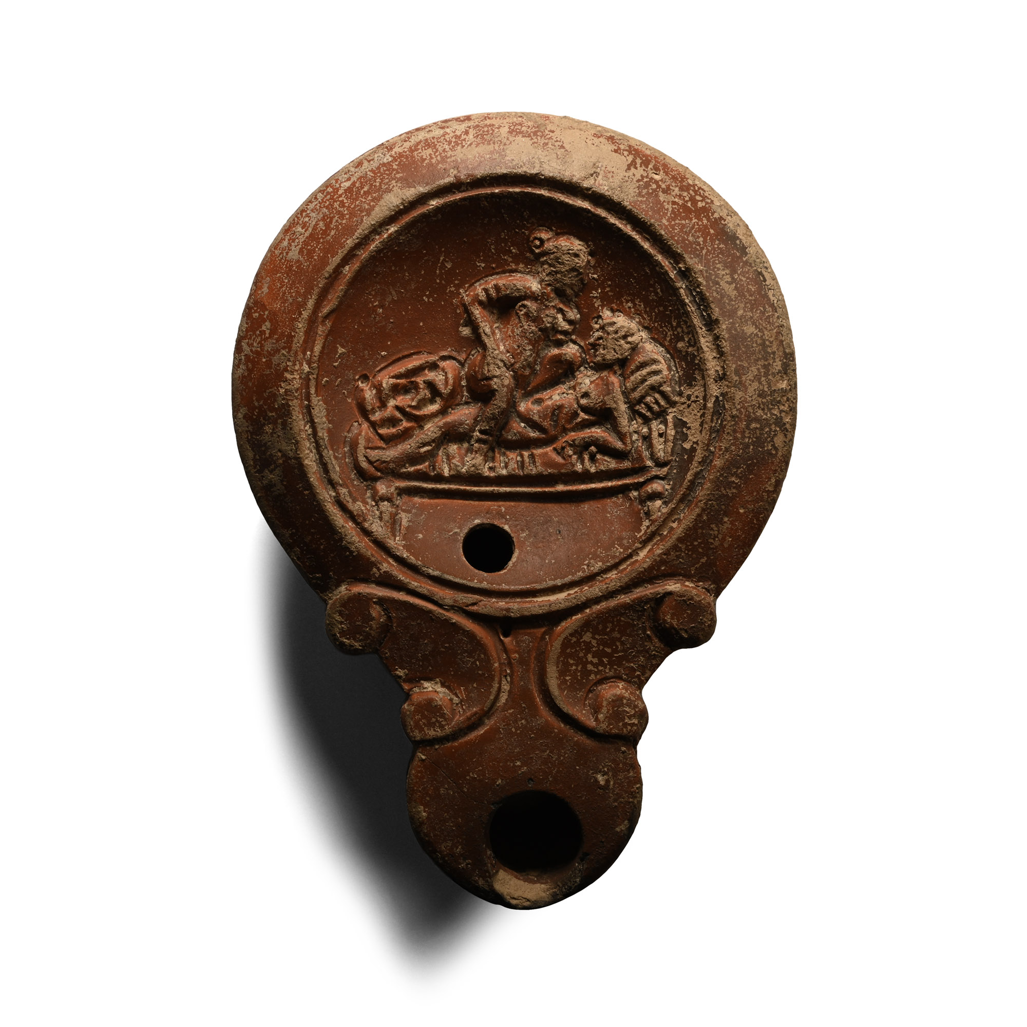 Roman Terracotta Erotic Oil Lamp
