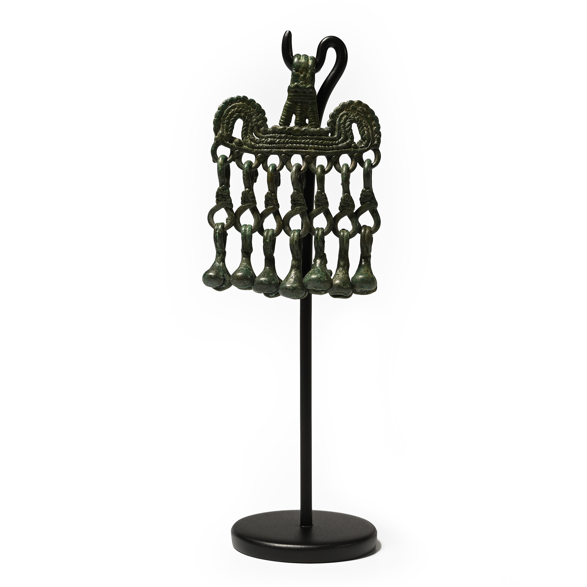 Viking Age Bronze Ship Pendant with Bell Dangles