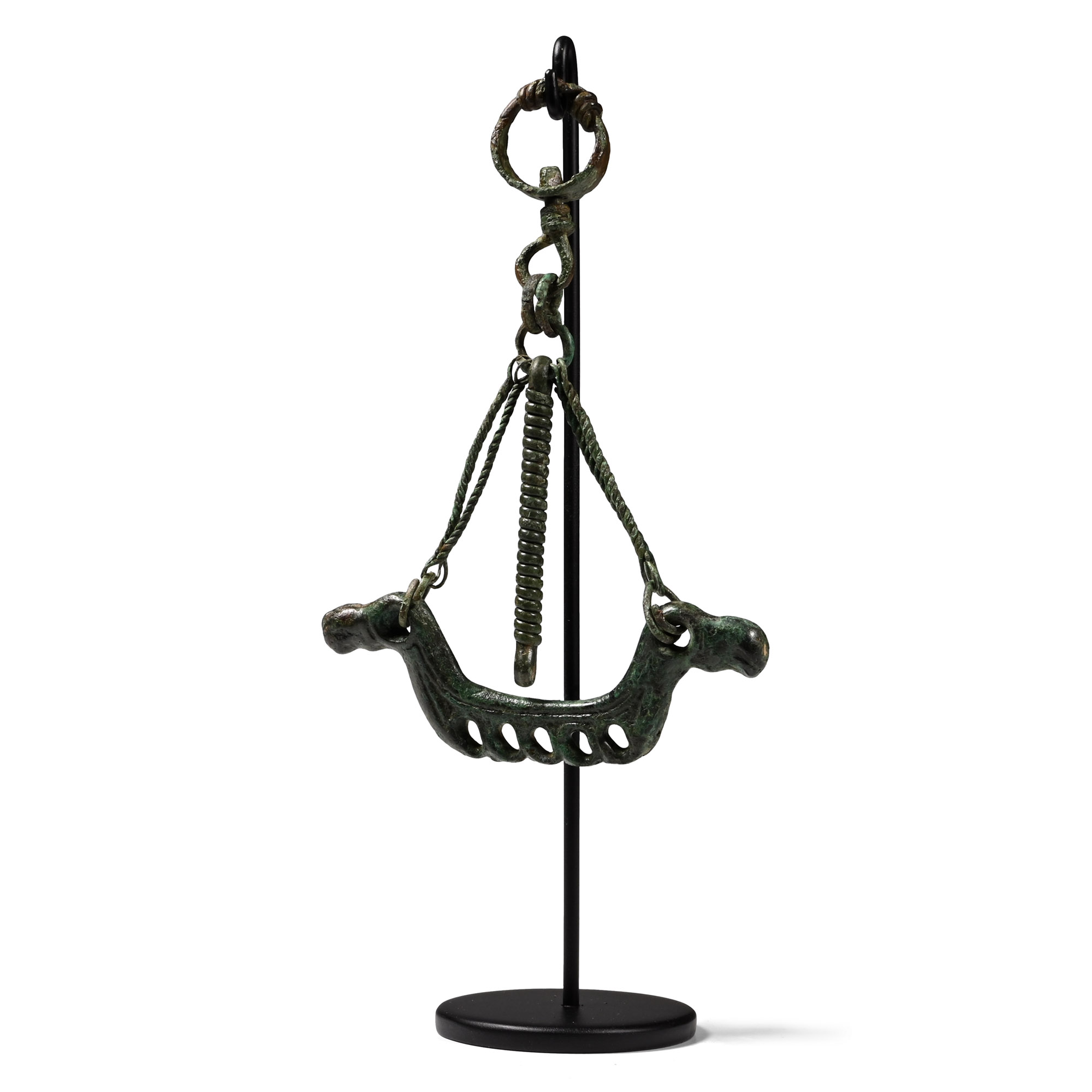 Viking Age Bronze Dragon-Headed Ship Pendant