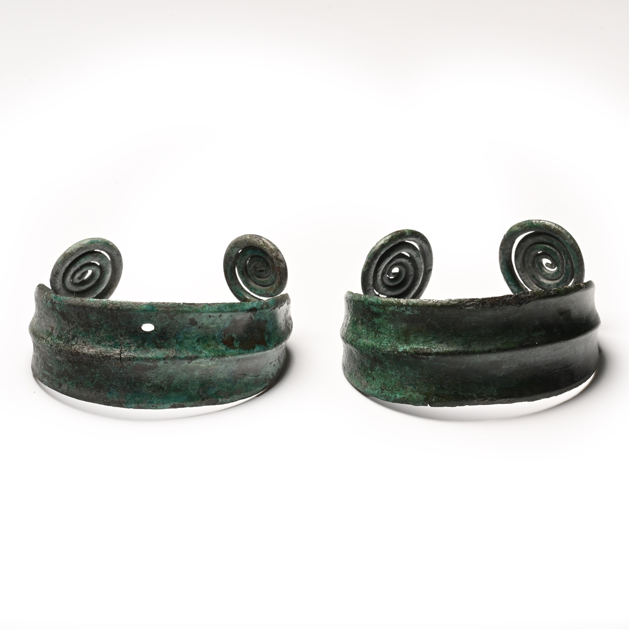 Bronze Age Coiled Terminal Bracelet Pair