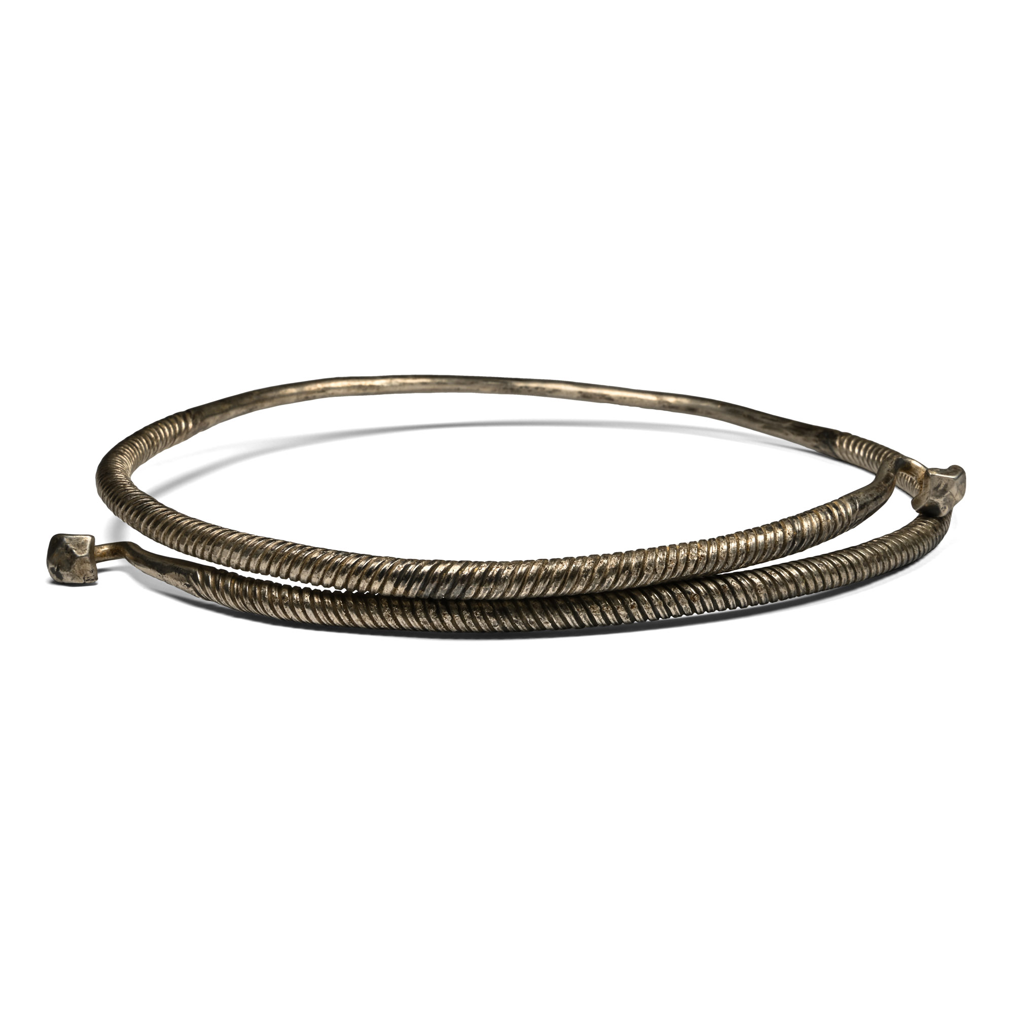 Large Viking Silver Twisted Neck Torc