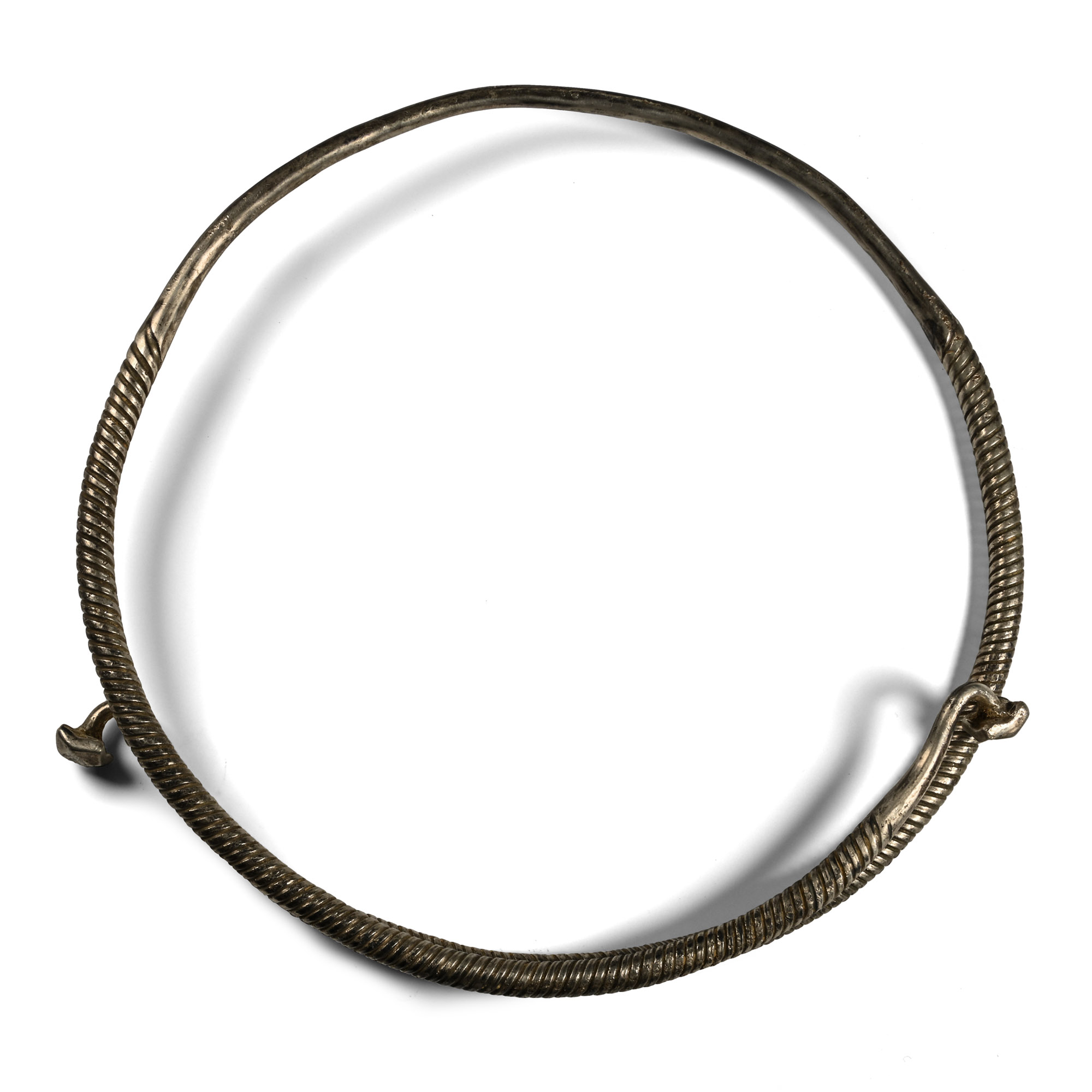 Large Viking Silver Twisted Neck Torc