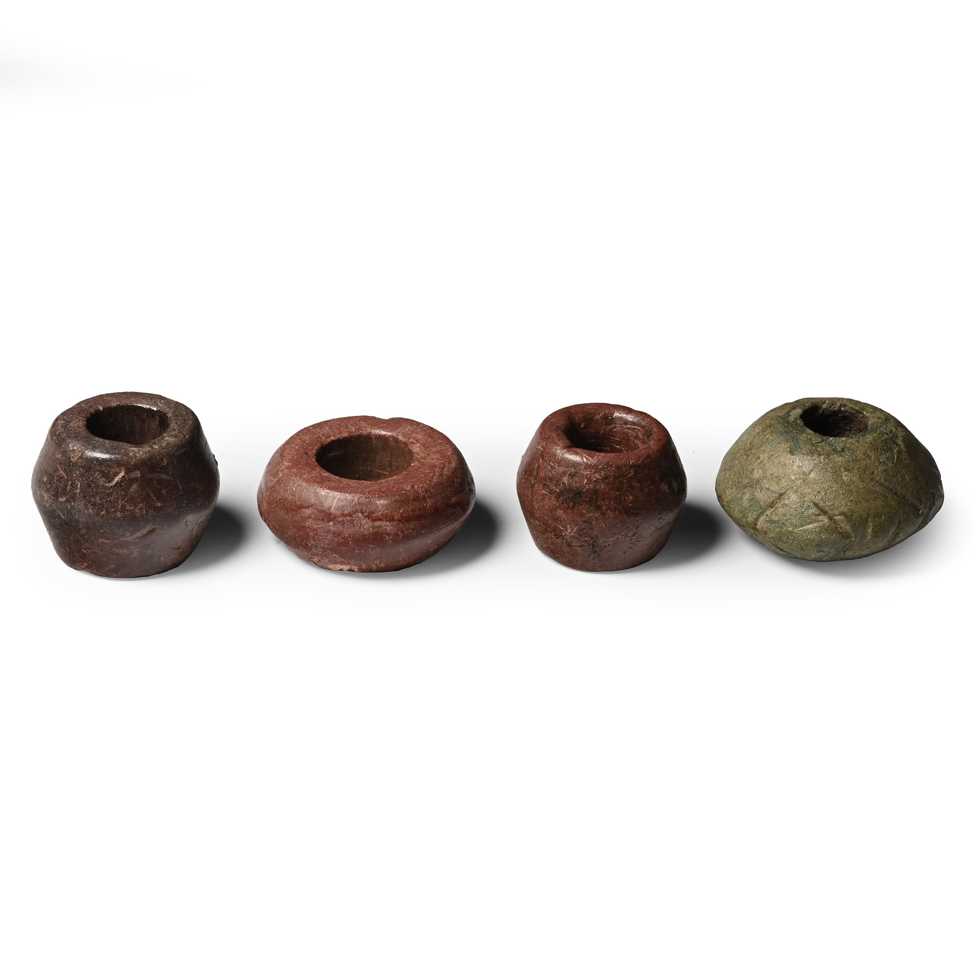 Viking Stone and Bronze Spindle Whorl Collection