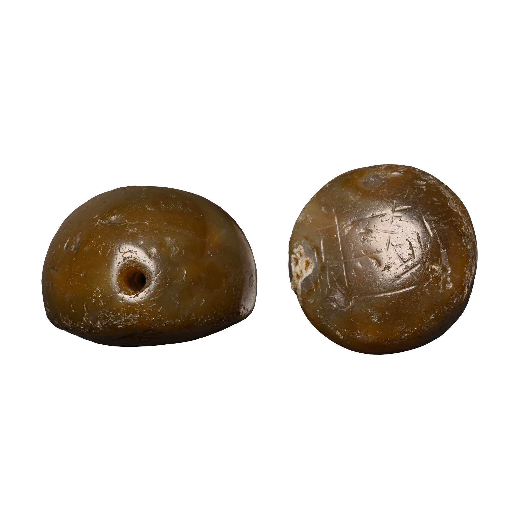 Sasanian Banded Agate Stamp Seal
