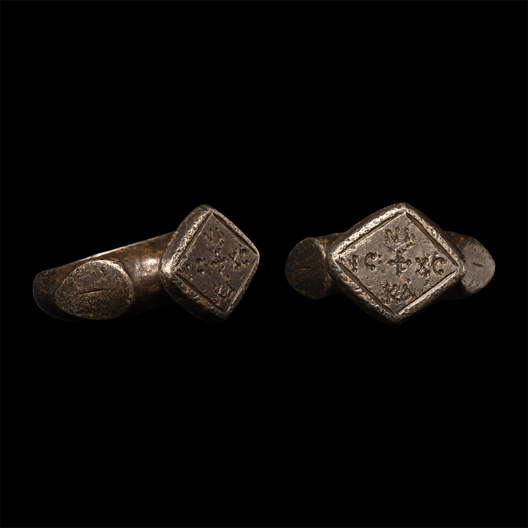 Byzantine Solid Silver 'Jesus Christ Victorious' Ring