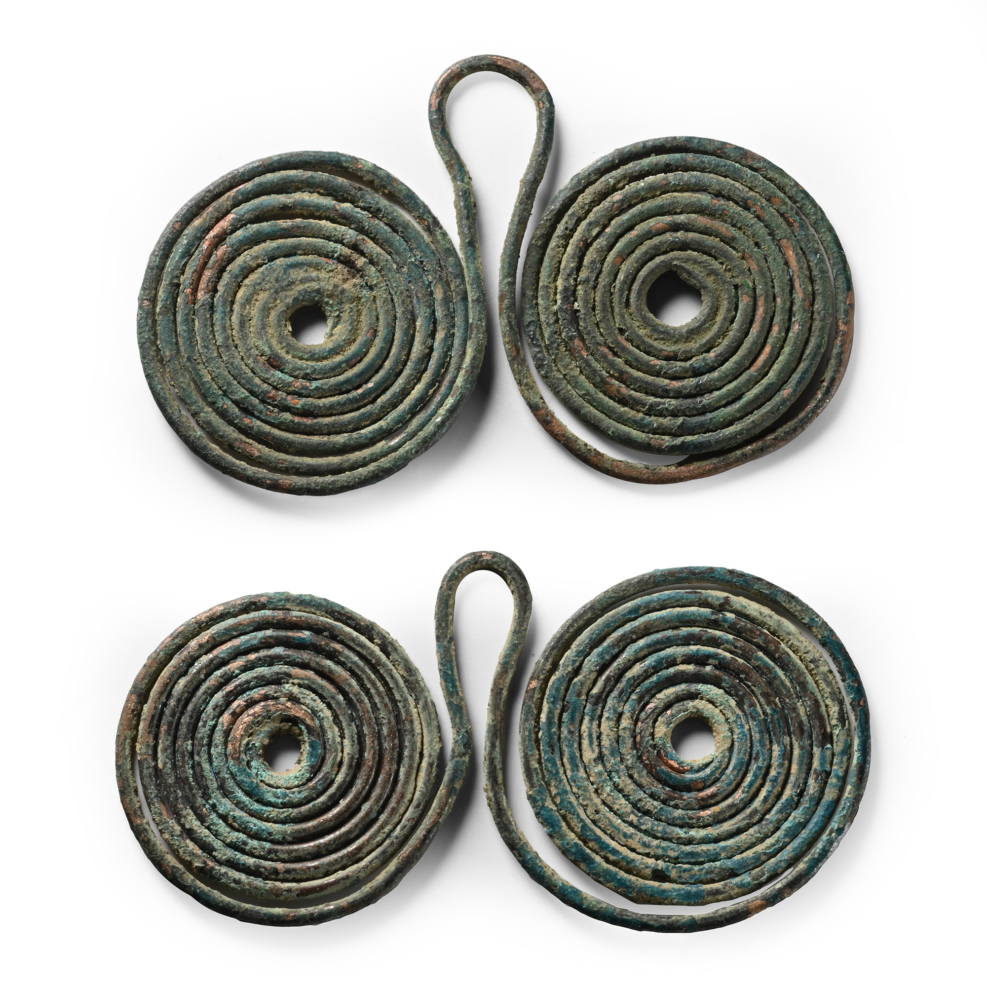 Bronze Age Spectacle Pendant Pair