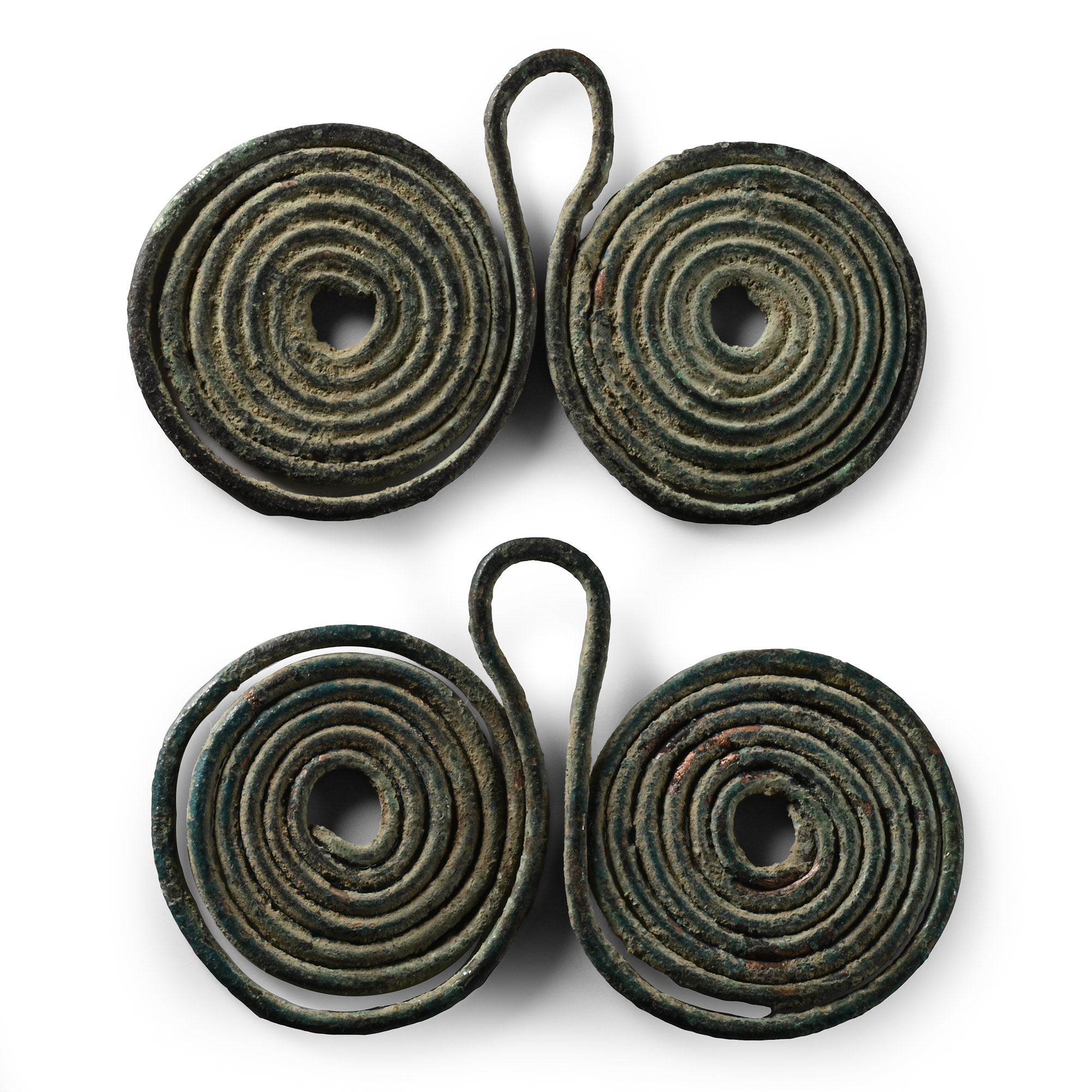 Bronze Age Spectacle Pendant Pair