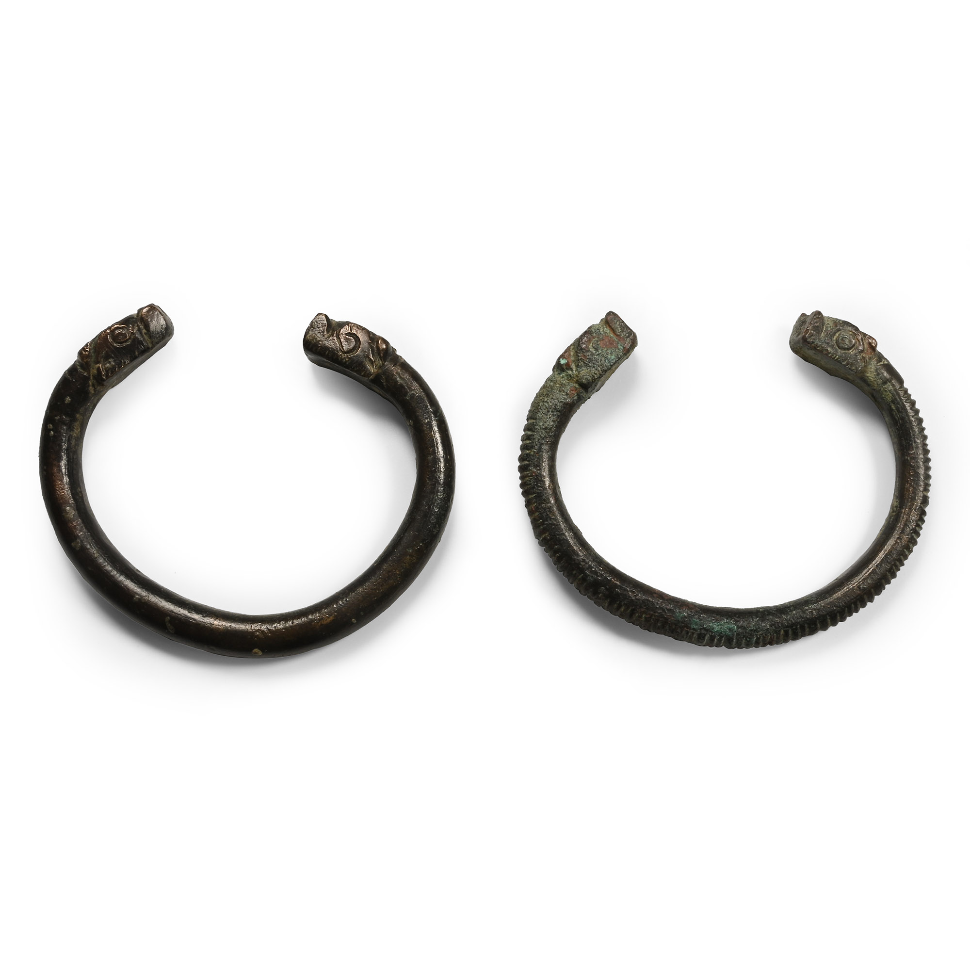 Western Asiatic Decorated Bronze Bracelet Pair