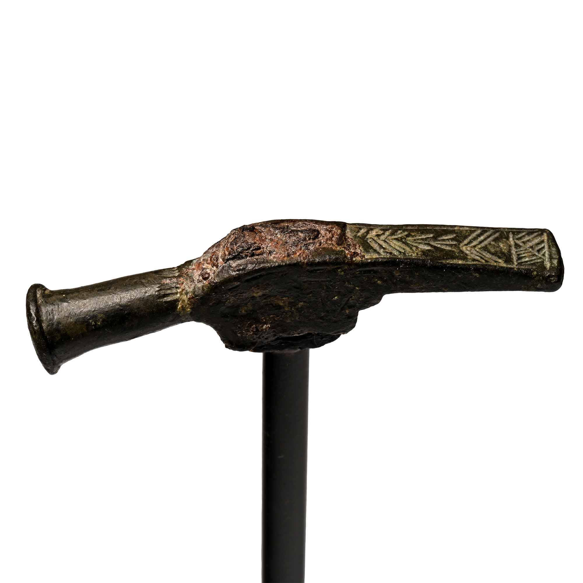 Viking Bronze Decorated Jeweller's Hammer